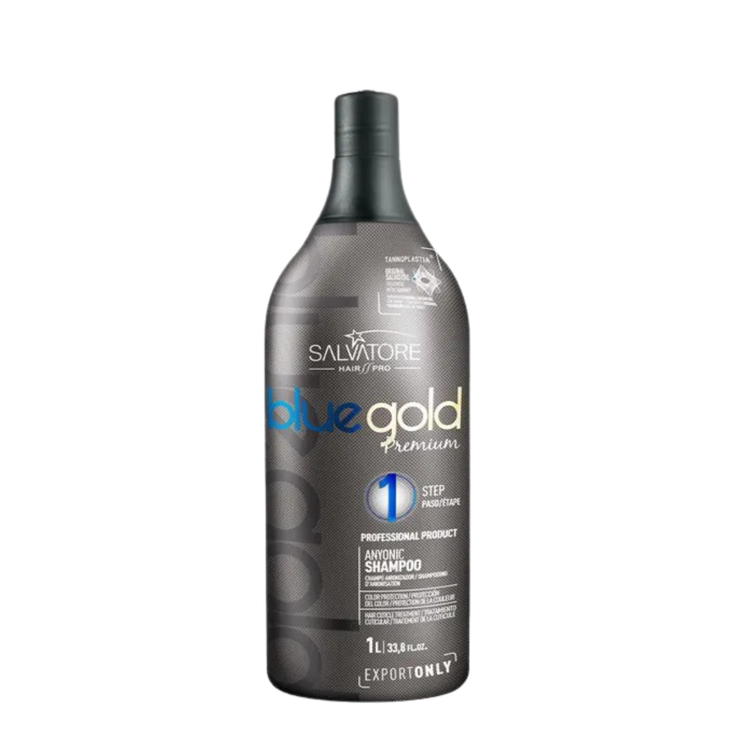 Salvatore Anti-Residuos Blue Gold Premium Shampoo 1L - Passo 1