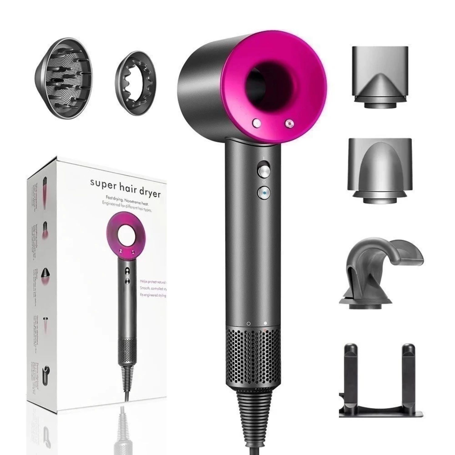 Secador de Cabelo Iônico Secagem Rápida Ar Quente/Frio 110V