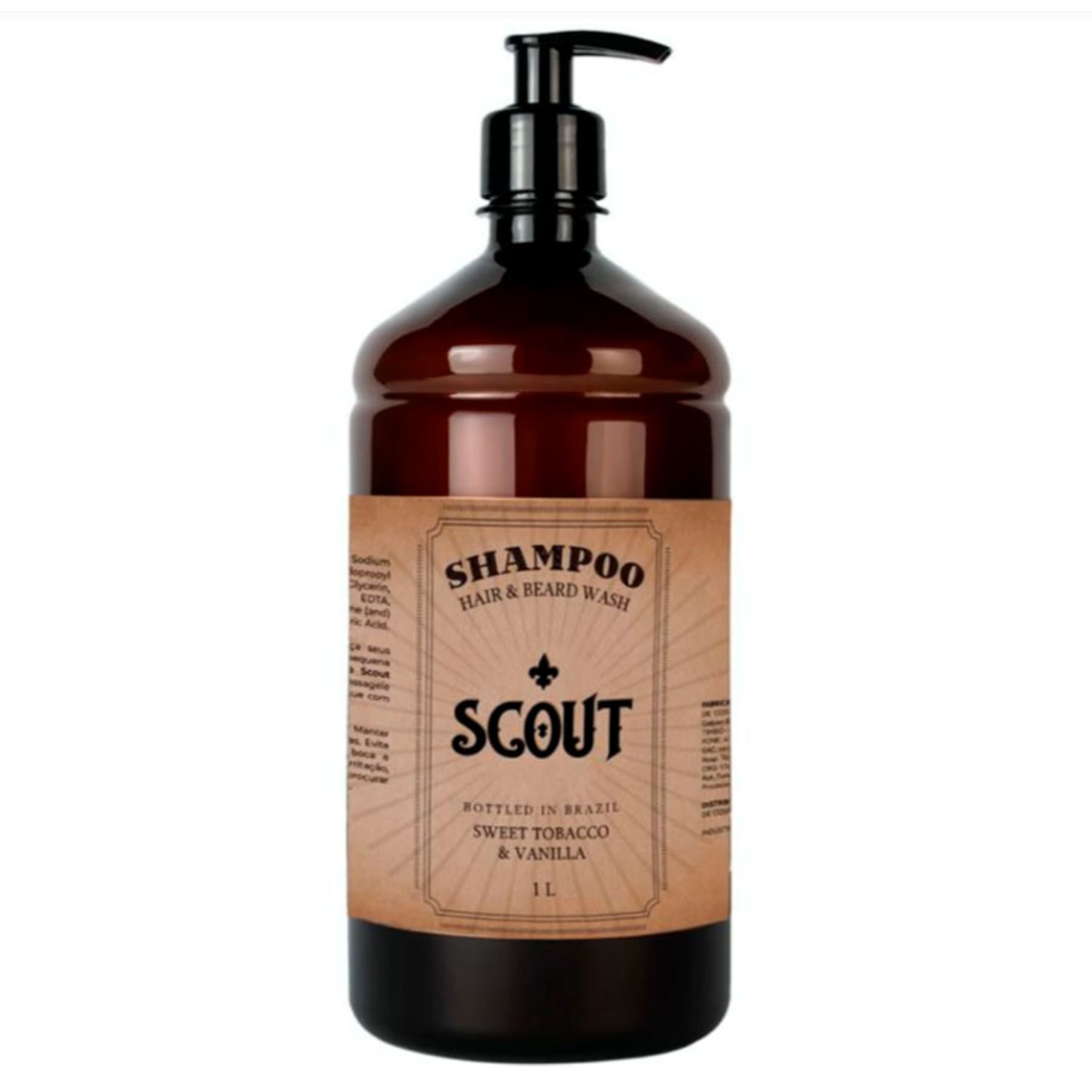 Shampoo Barba e Cabelo 1L Scout - Tobacco Vanilla & Menthol