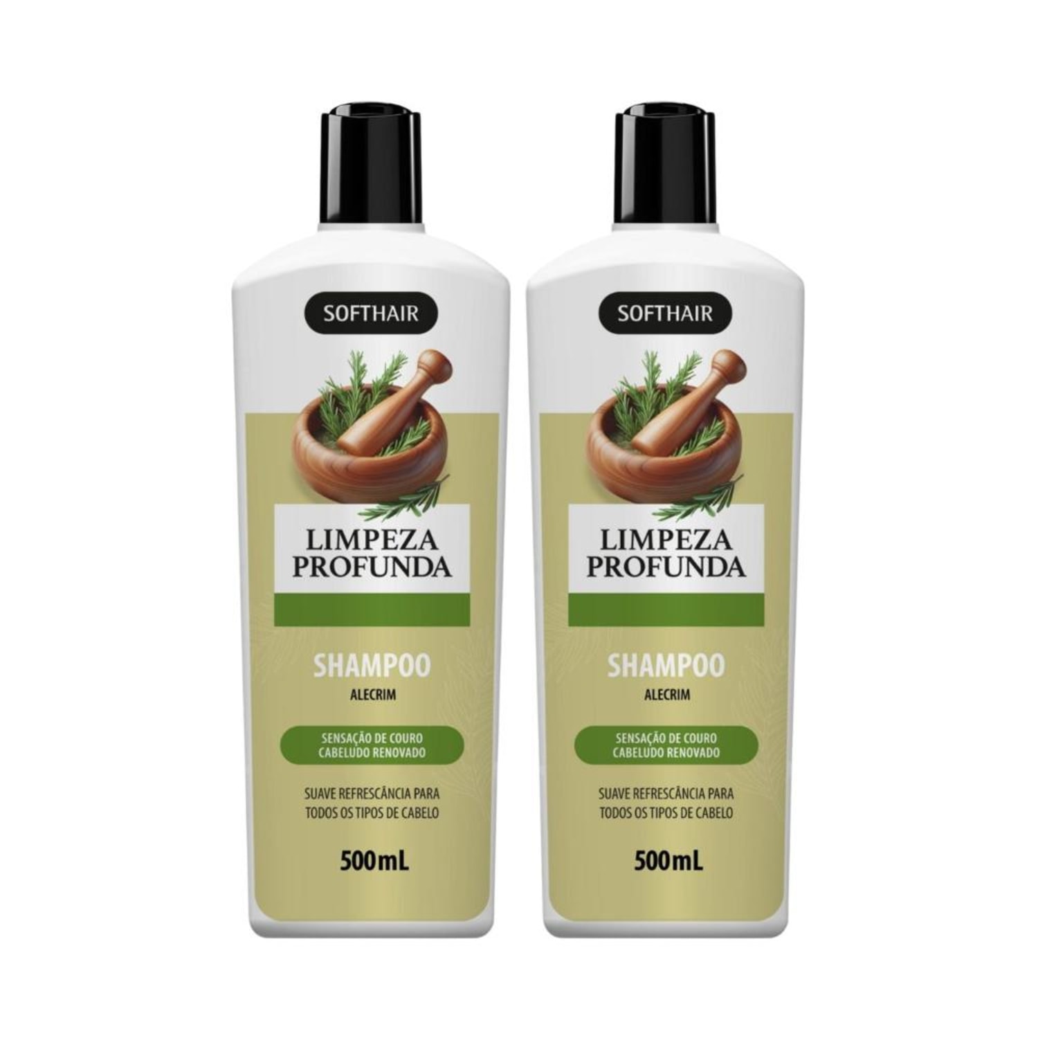 Kit 2 Unidades Shampoo de Alecrim 500ml