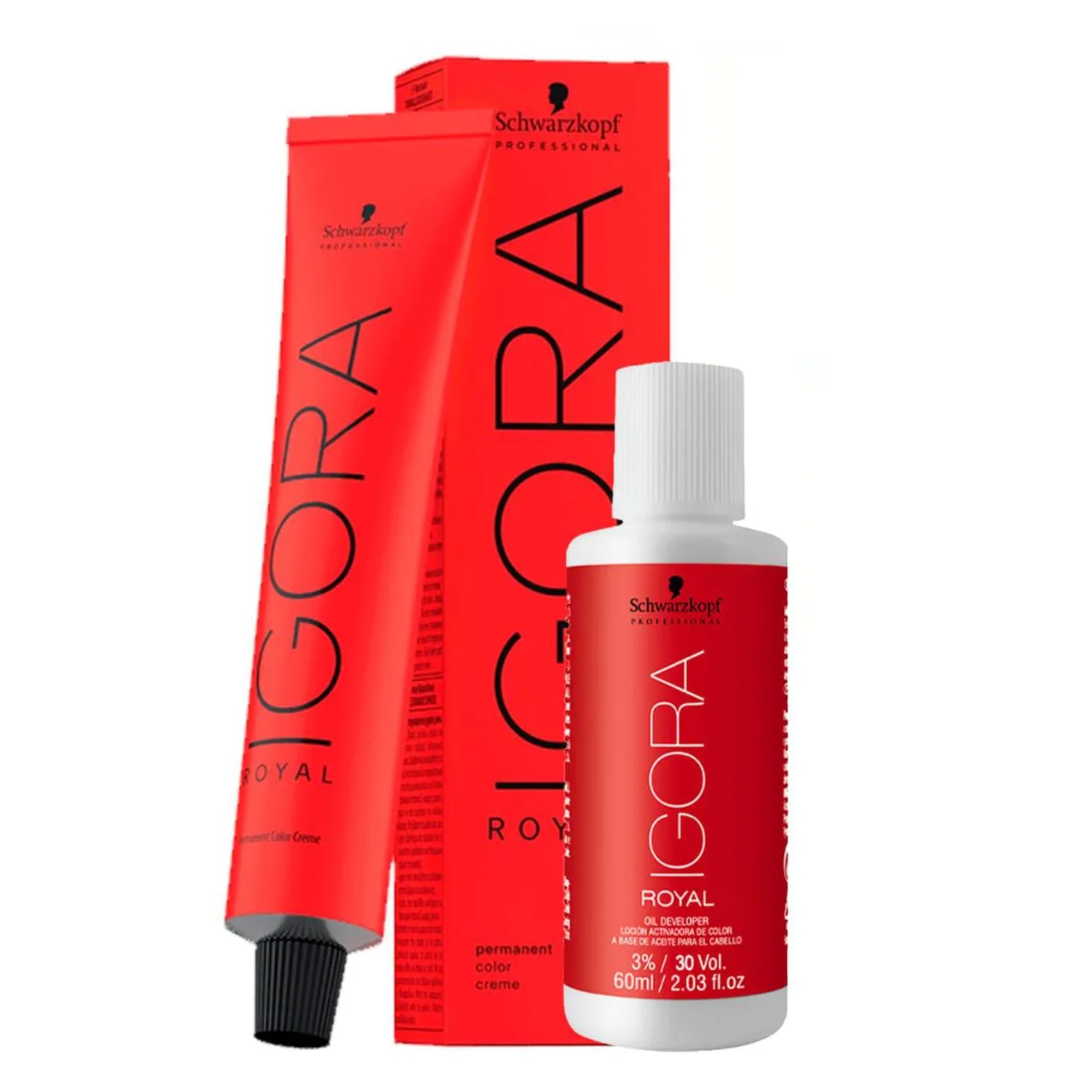 Kit Schwarzkopf Professional Igora Royal Coloração 0-33 + Ox 30 Vol 60ml