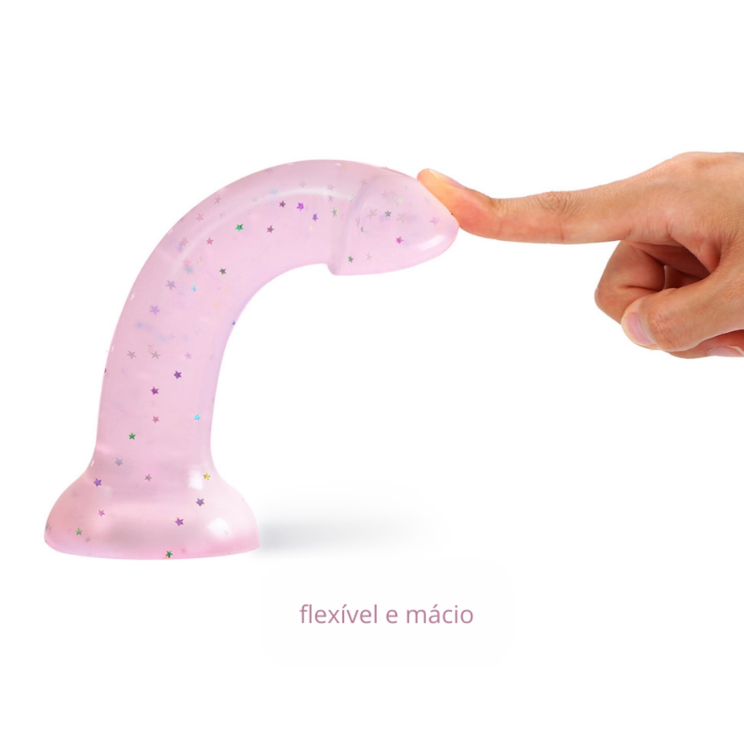Dildo em Silicone Starlight Dildolls LoveToLove 14cm x 3,6cm 250g com Base p/ Grudar ou Cinta Harness Dildo em Silicone