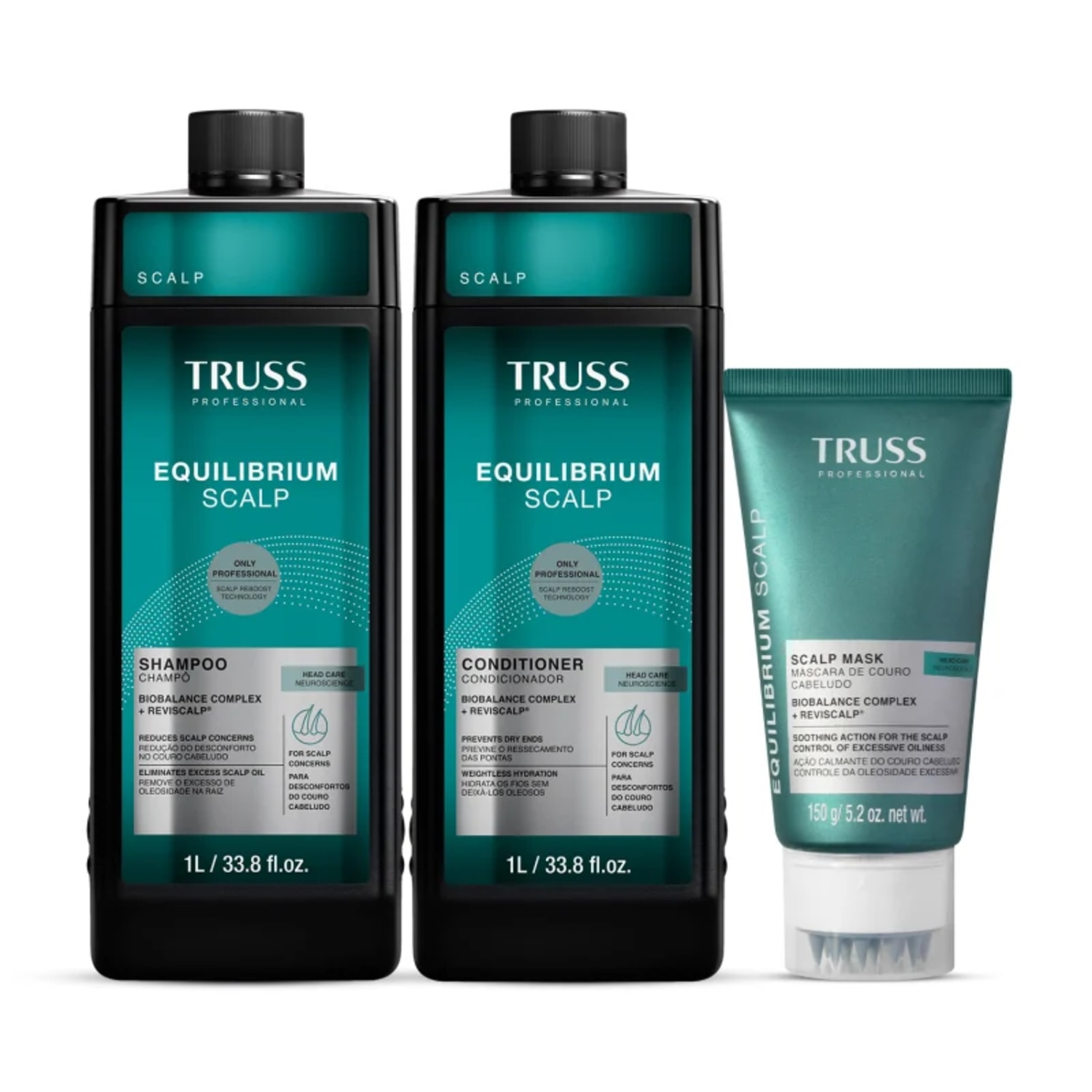 Kit TRUSS Equilibrium Scalp Salon Care Trio (3 Produtos)