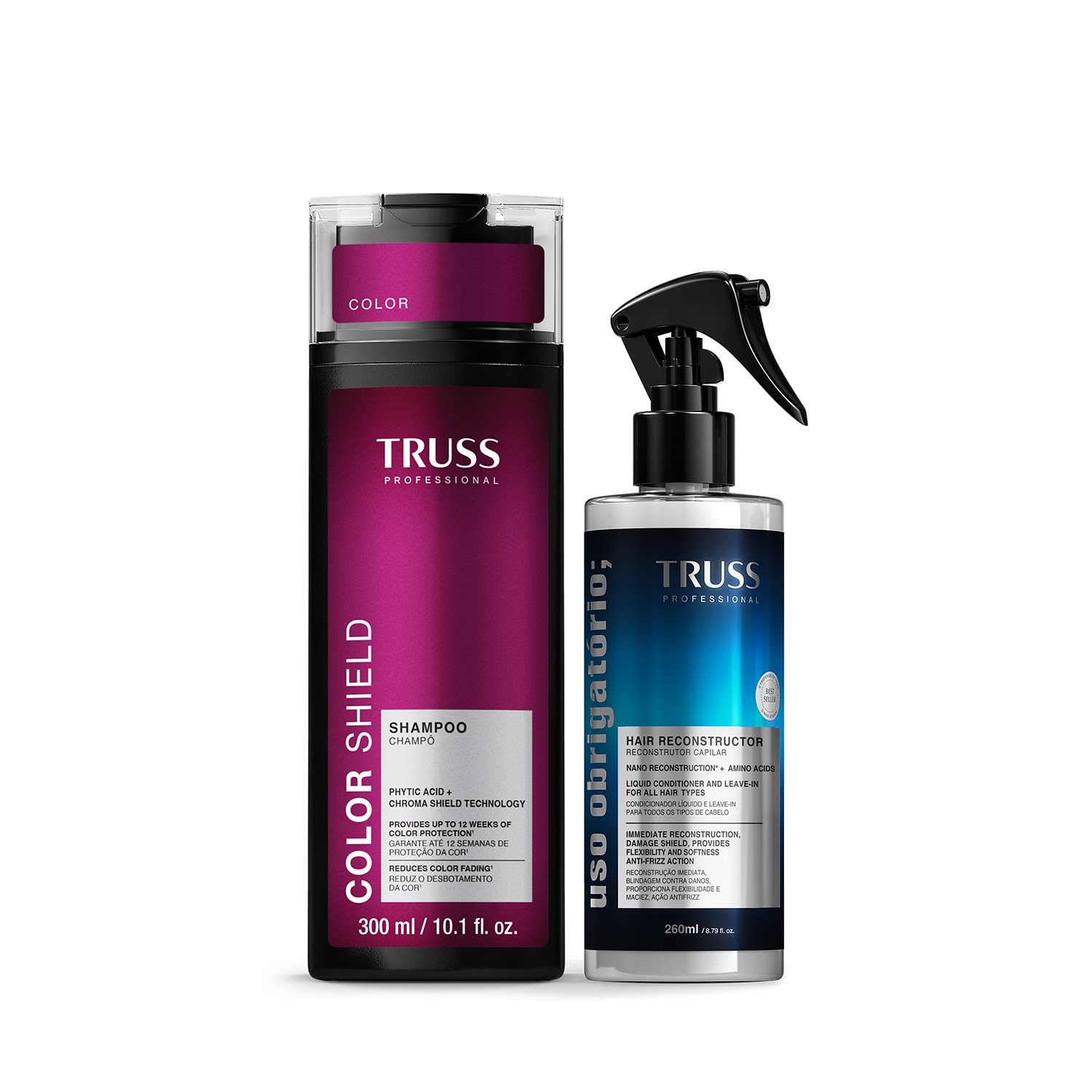 Combo Truss Shampoo Color Shield 300ml + Spray Uso obrigatório 260ml