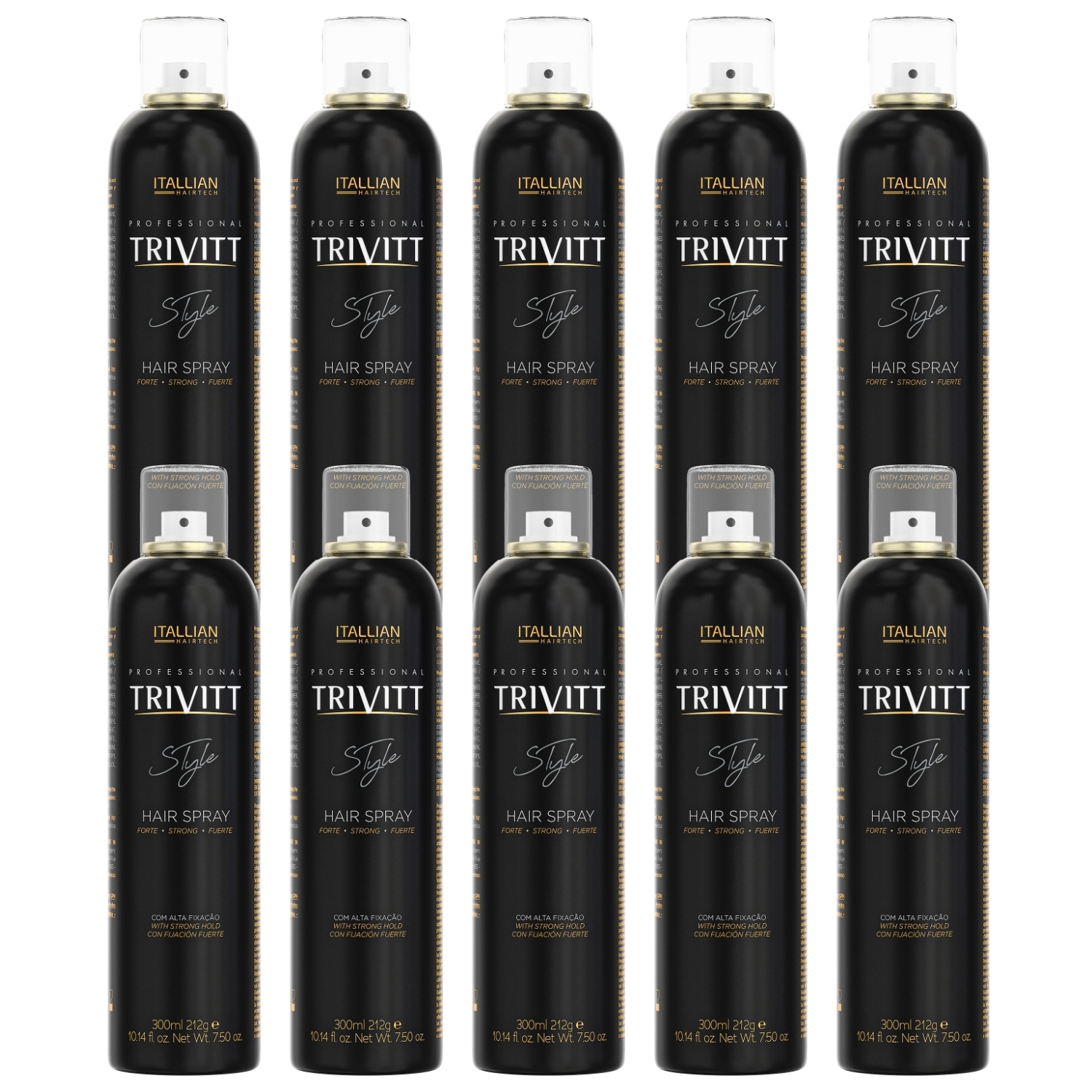 KIT 10 HAIR SPRAY LACCA FORTE TRIVITT 300ML