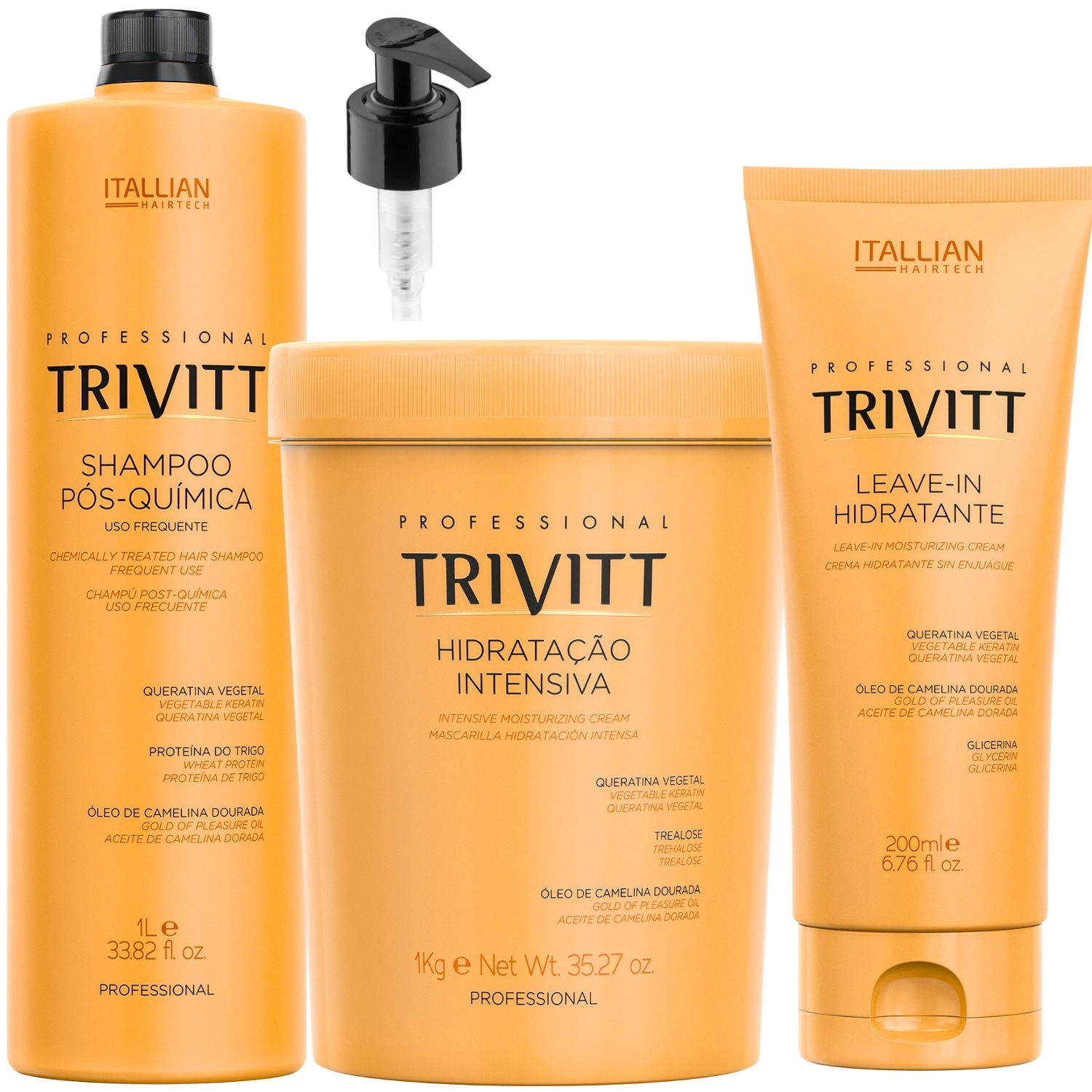 KIT SHAMPOO PÓS QUÍMICA HIDRATAÇÃO E LEAVE-IN
