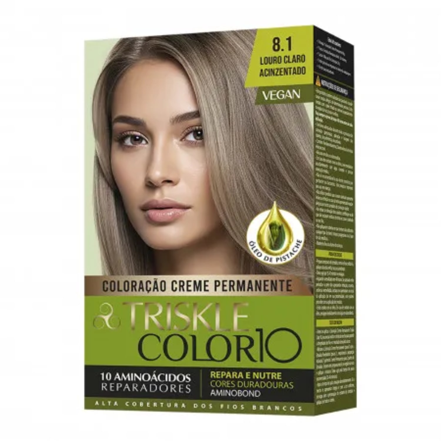 TRISKLE TINTA KIT COLOR10 COR:8.1 LOURO CLARO ACINZENTADO