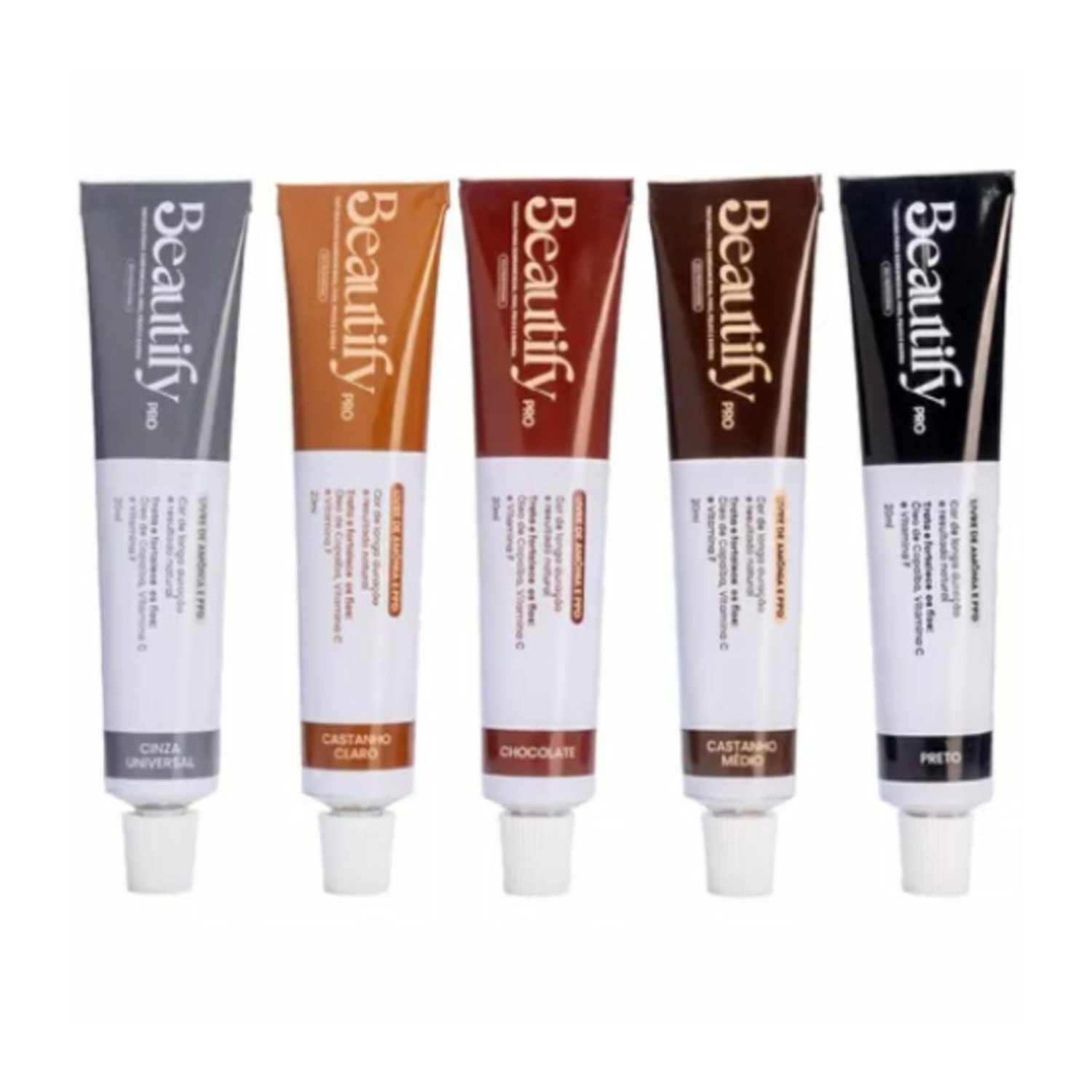 Tintura Beautify Pro Cinza Universal Brow Lamination Cílios