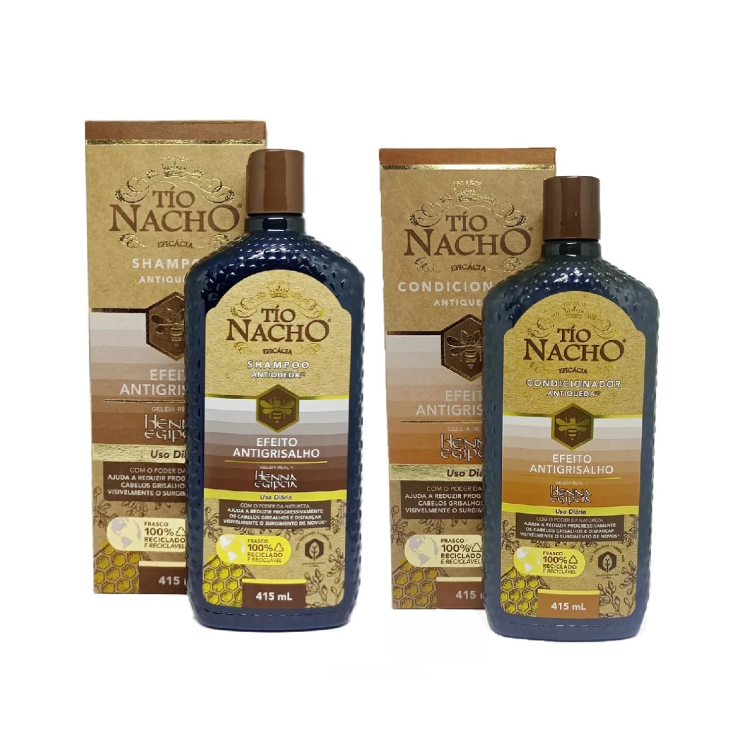 Tio Nacho Efeito Antigrisalho Kit Shampoo&Condicionador415ml