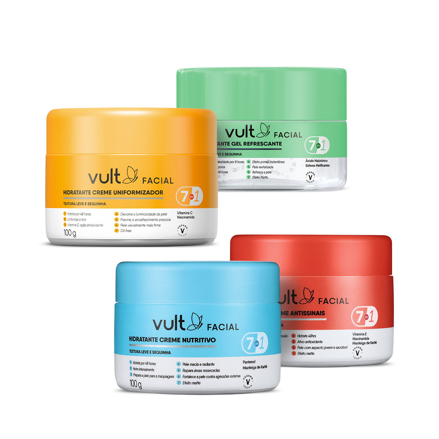 Kit Vult Facial Cuidados Faciais (4 Produtos)