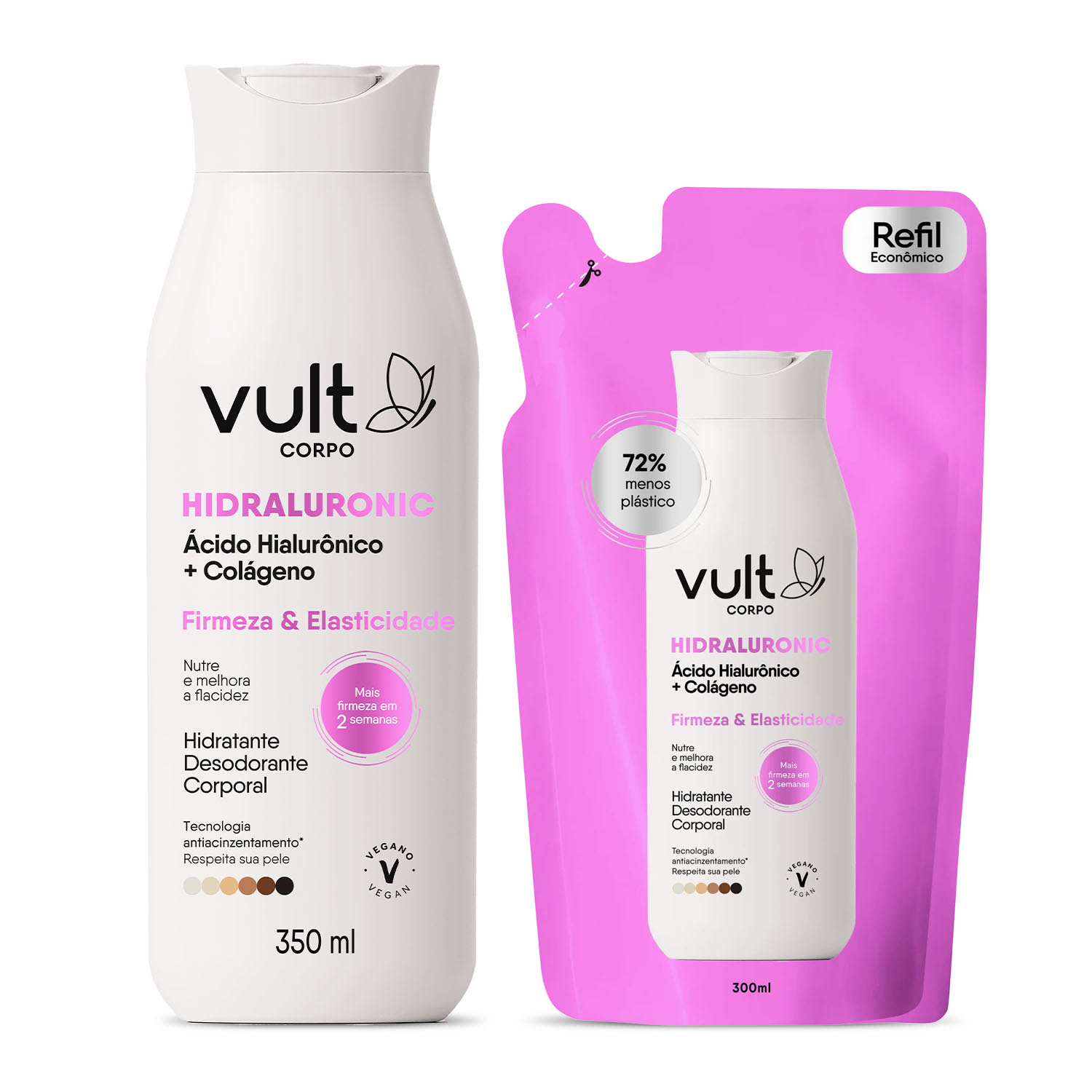 Kit Vult Corpo Hidraluronic Firmeza & Elasticidade + Refil (2 Produtos)
