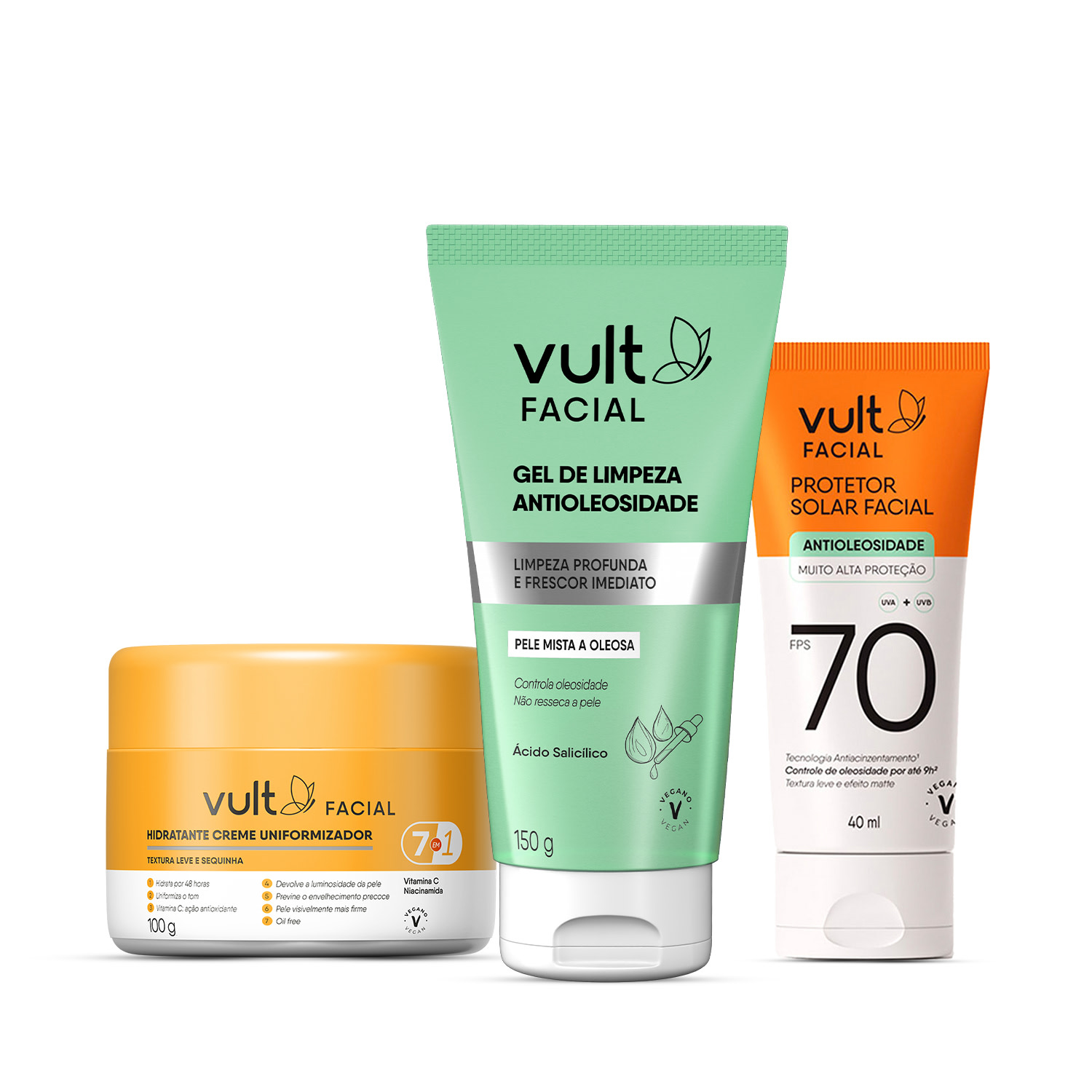 Kit Vult Facial Rotina Completa (3 Produtos)