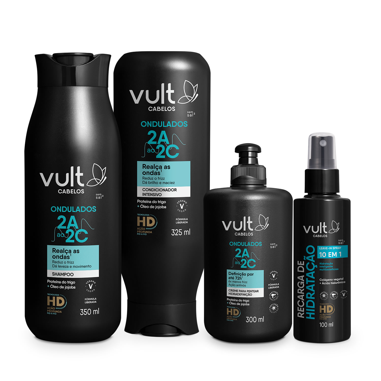 Kit Vult Cabelos Ondulados Squad (4 Produtos)