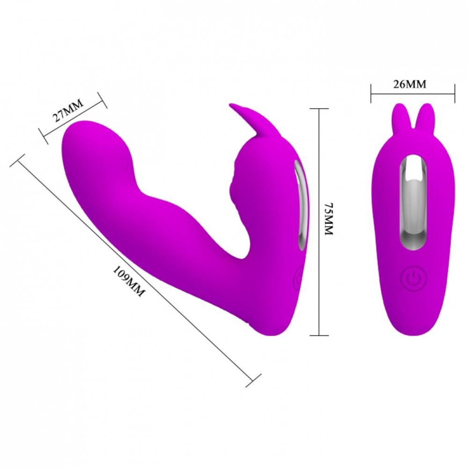 Josephine Vibrador p/ Ponto G e Estimulador de Clitóris com Controle Remoto - Pretty Love