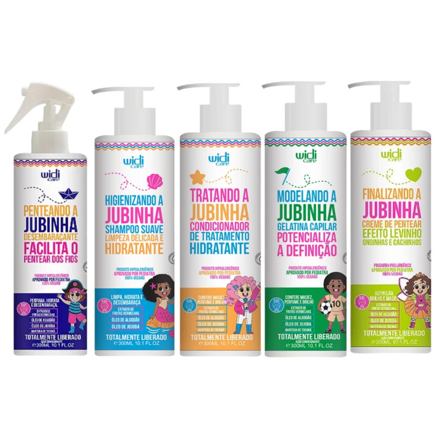 Kit Jubinha Linha Infantil Completo Com Creme Levinho Widi Care Vegano Hipoalergenico