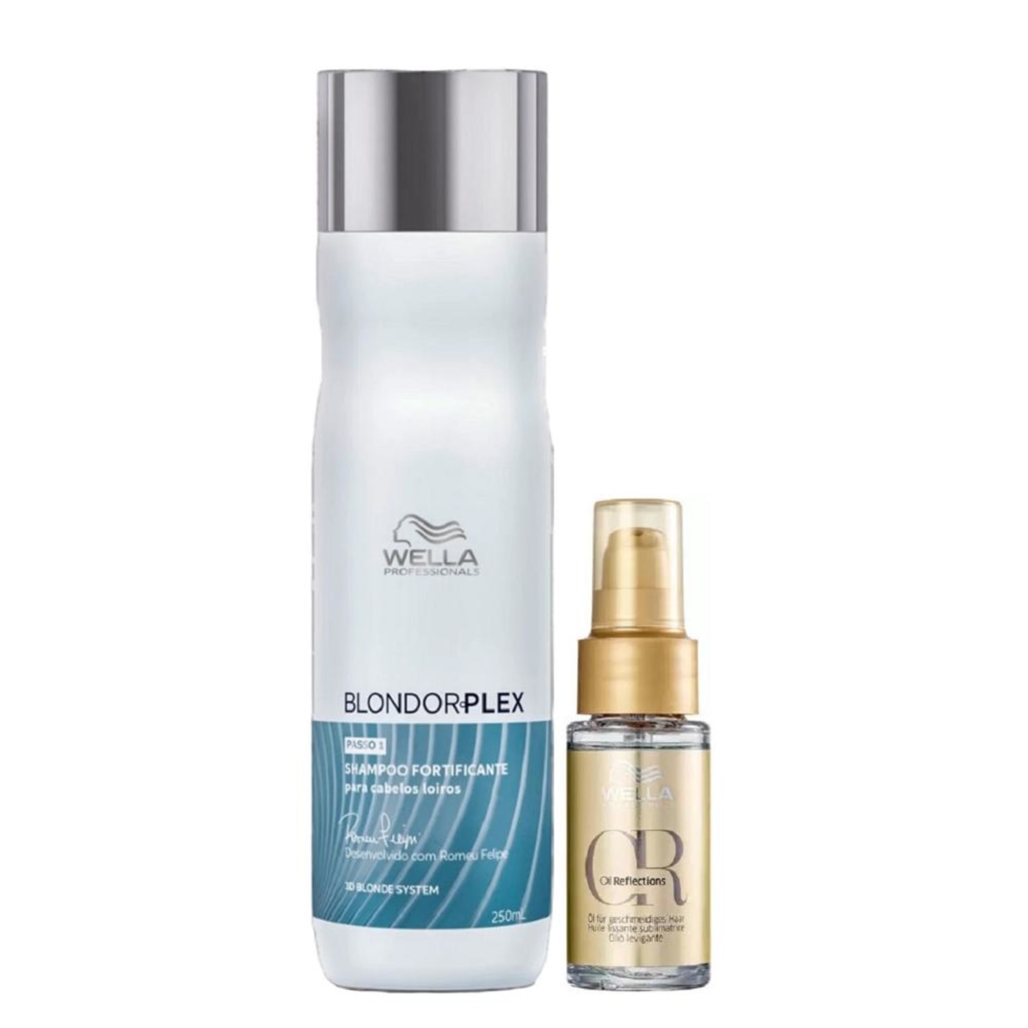 Kit Wella Professionals Ultra Nutrição BlondorPlex Oil Reflections (2 Produtos)