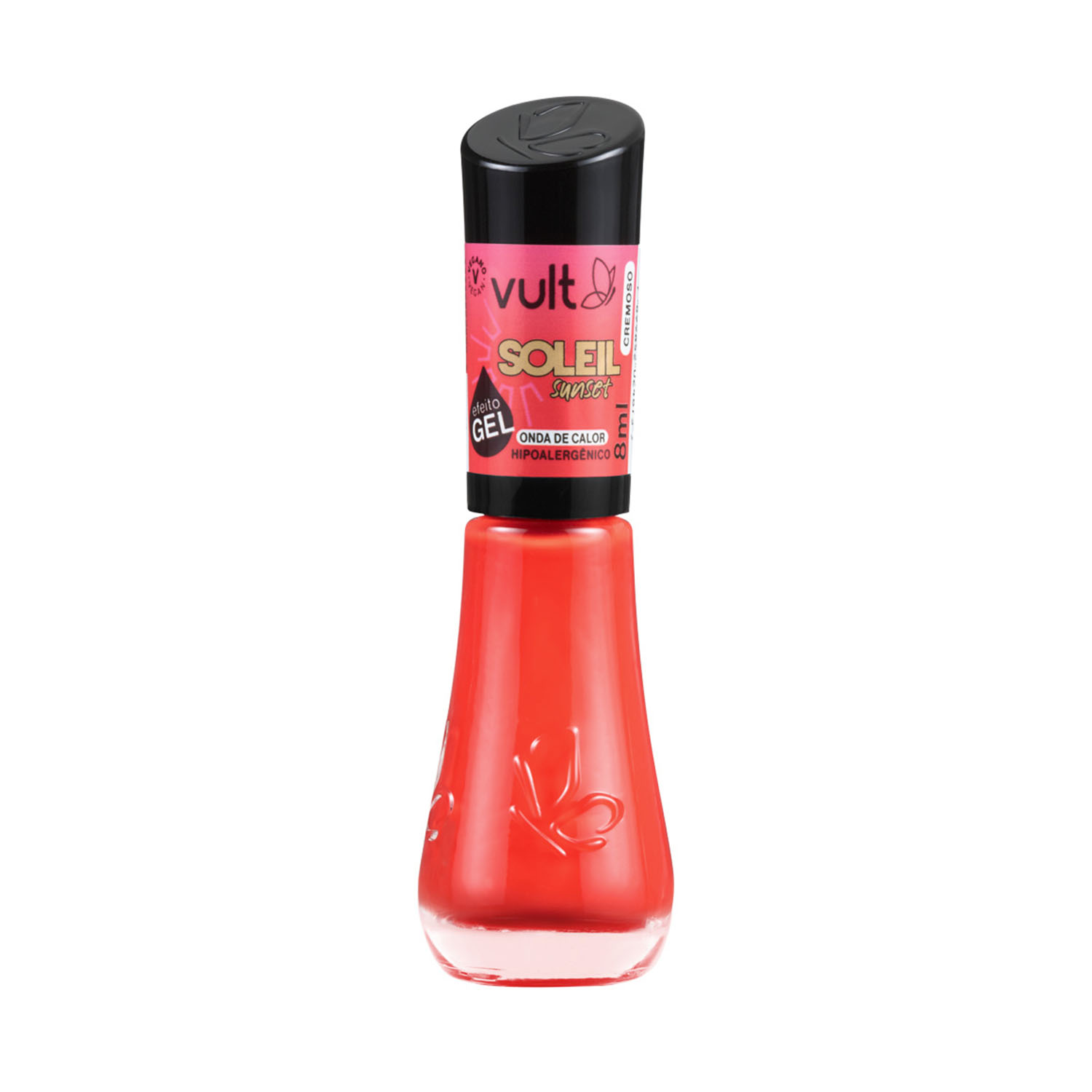 Esmalte Vermelho Onda de Calor 5 Free Vult Soleil Sunset  8ml