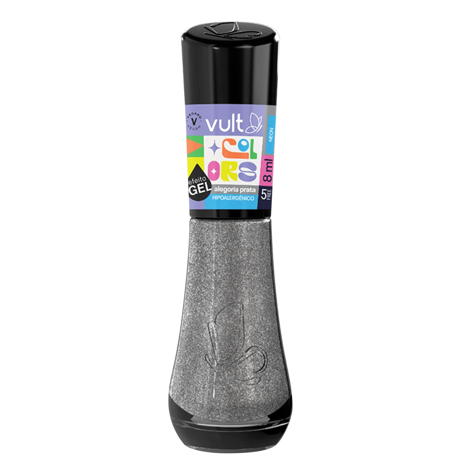Vult Colors Neon Alegoria Prata - Esmalte 8ml