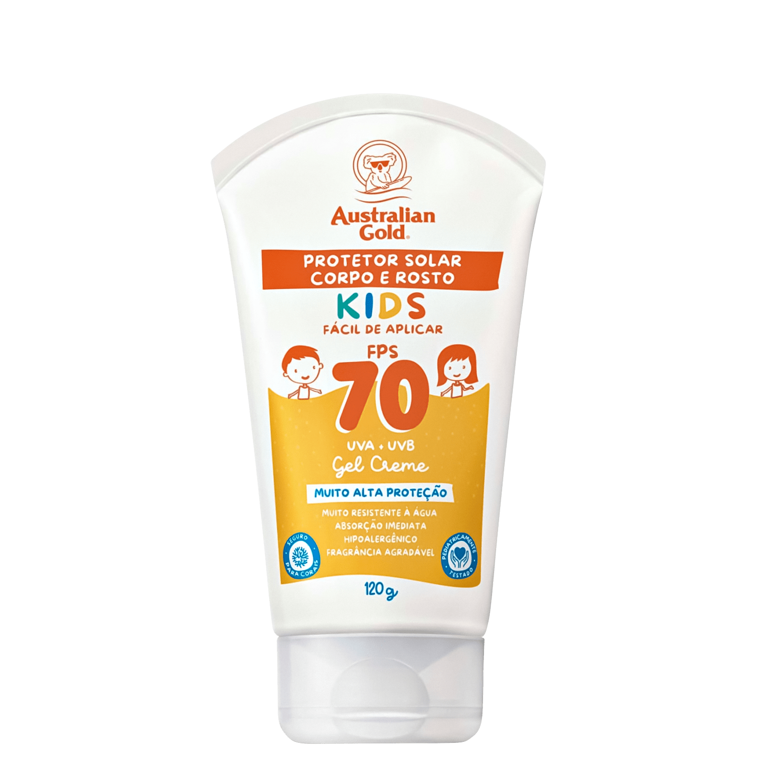 Australian Gold Kids FPS 70 - Protetor Solar Gel Creme 120g