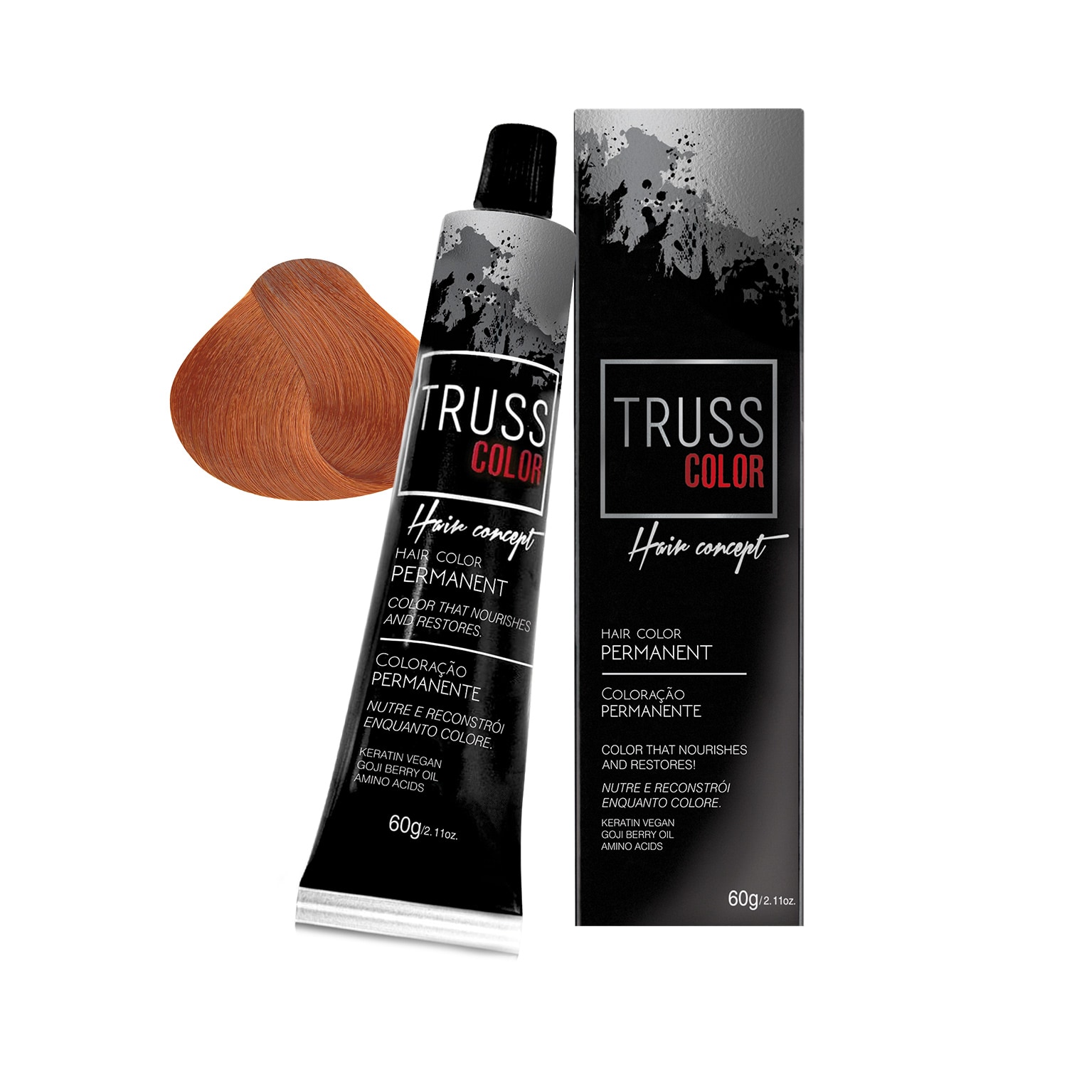 TRUSS Color 8.44 Louro Claro Cobre Intenso - Coloração Permanente 60g
