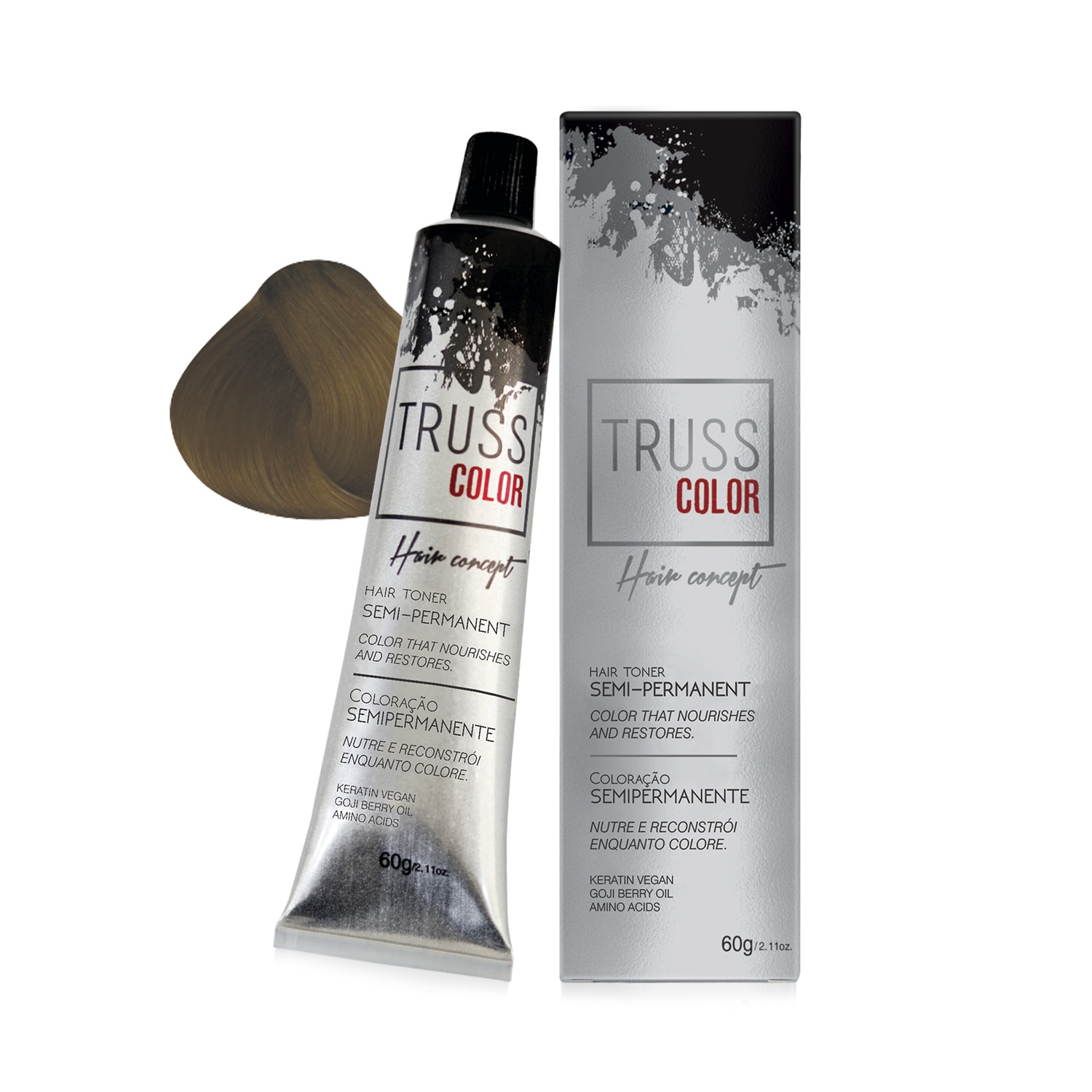 Coloração Semipermanente Truss Color Louro Escuro Acinzentado 6.1 60g
