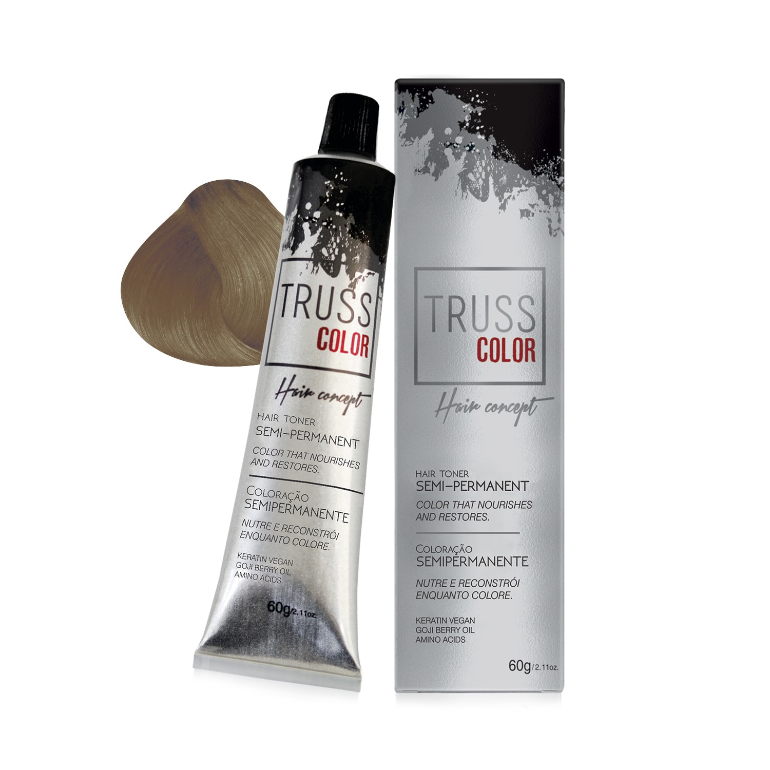 Coloração Semipermanente Truss Color Louro Médio Acinzentado 7.1 60g