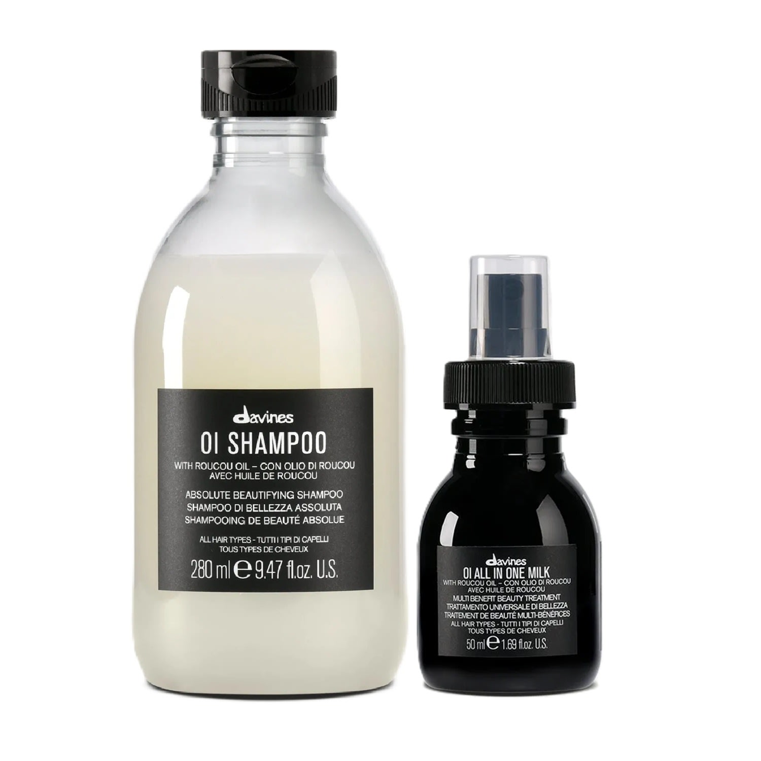Kit Davines OI Shampoo 280ml + All In One Milk 50ml