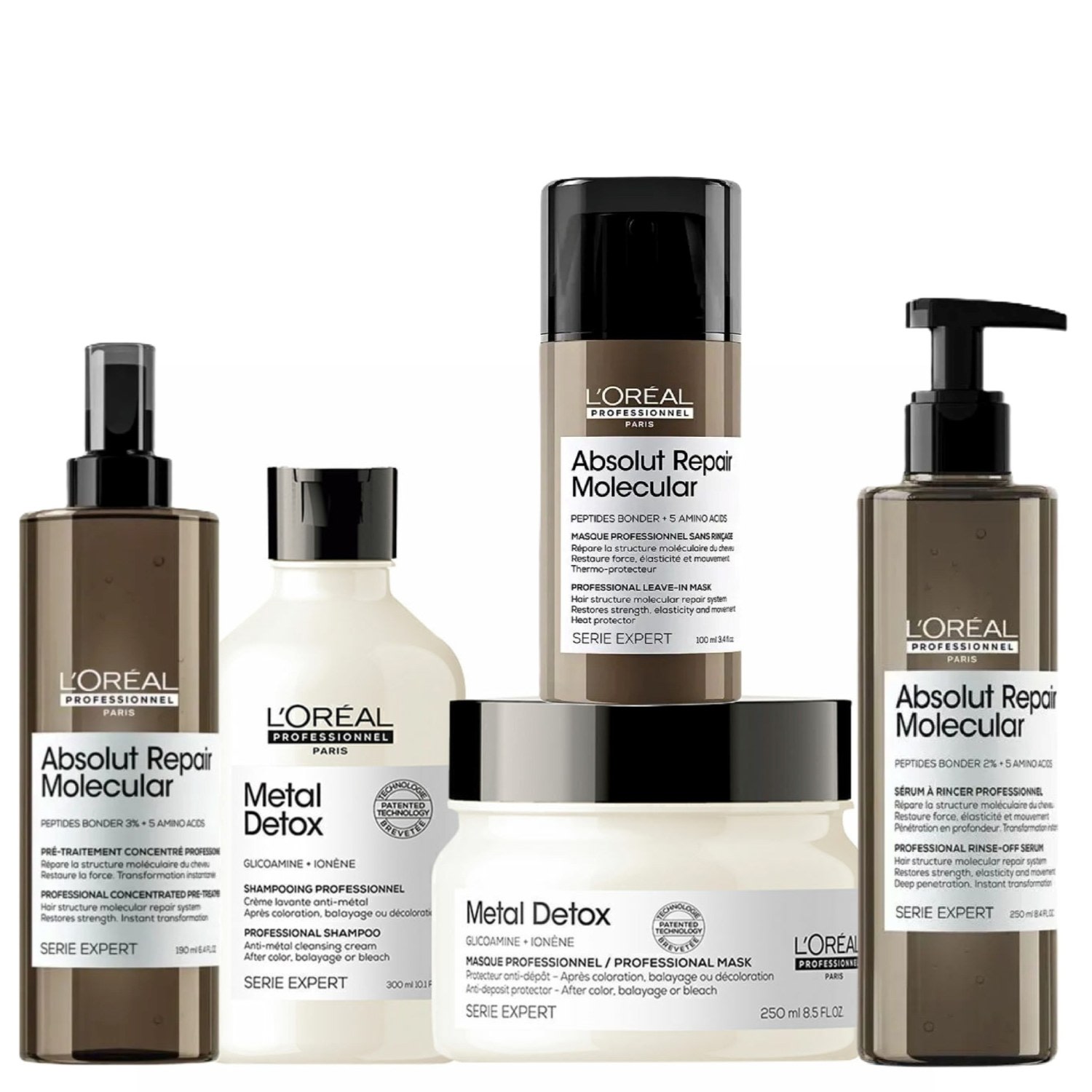 Ultimate Kit L'Oréal Professionnel Metal Absolut Repair Molecular for Home (5 Produtos)