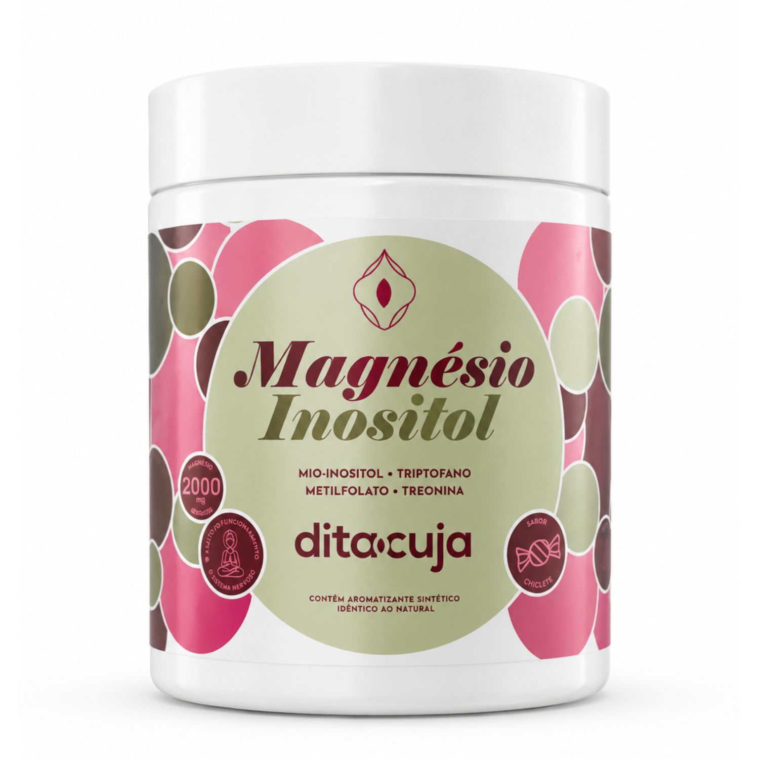 Magnésio Inositol 2.000mg Dita Cuja, Bisglicinato e Malato
