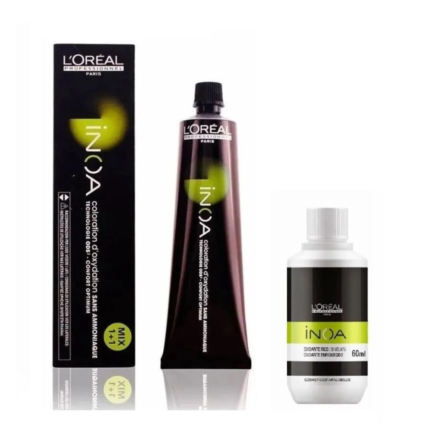 Kit L'Oréal Professionnel Inoa Mini Oxidante + 7.11 Louro Cinza Profundo (2 Produtos)