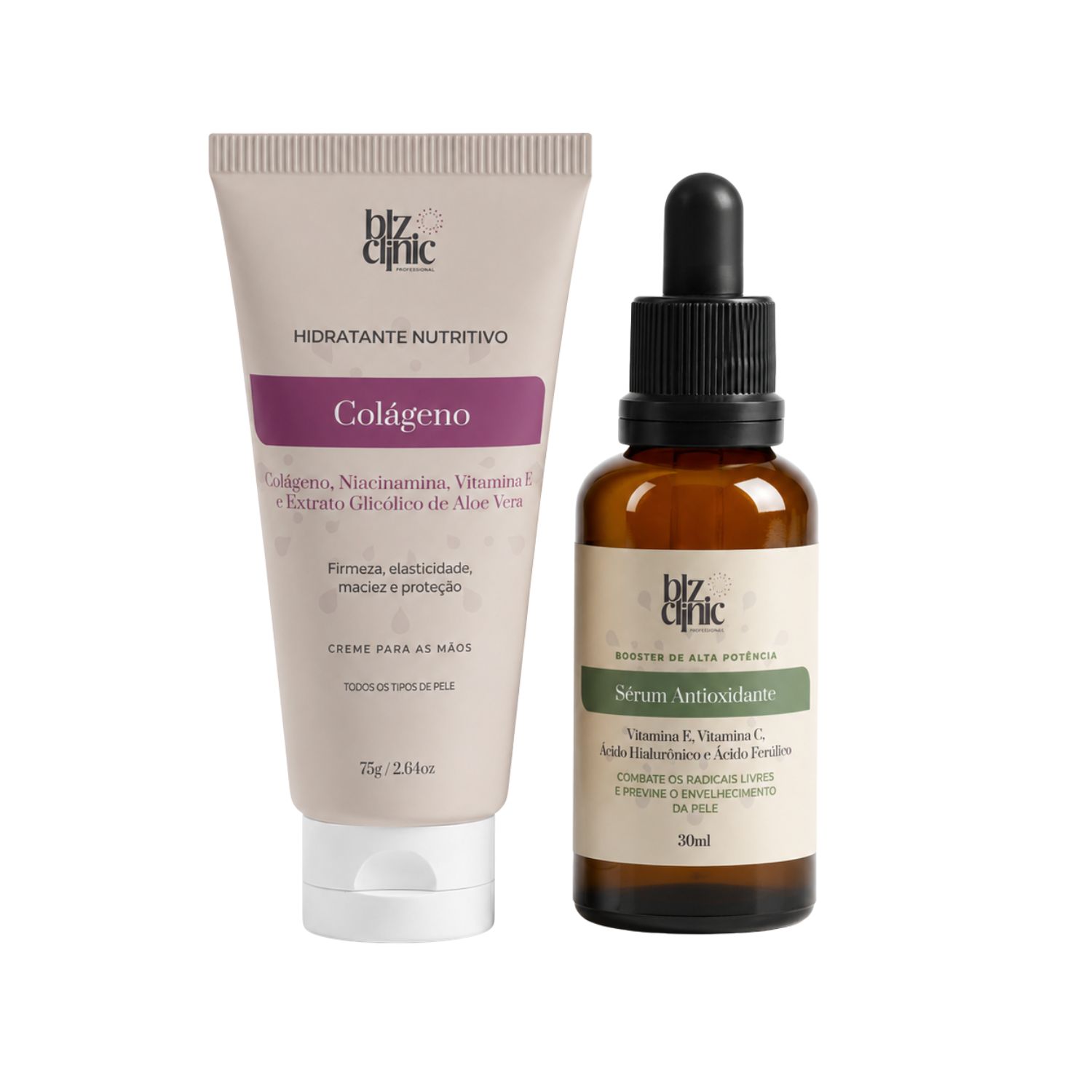 Blz Clinic Kit Creme Colágeno + Sérum Anti-idade