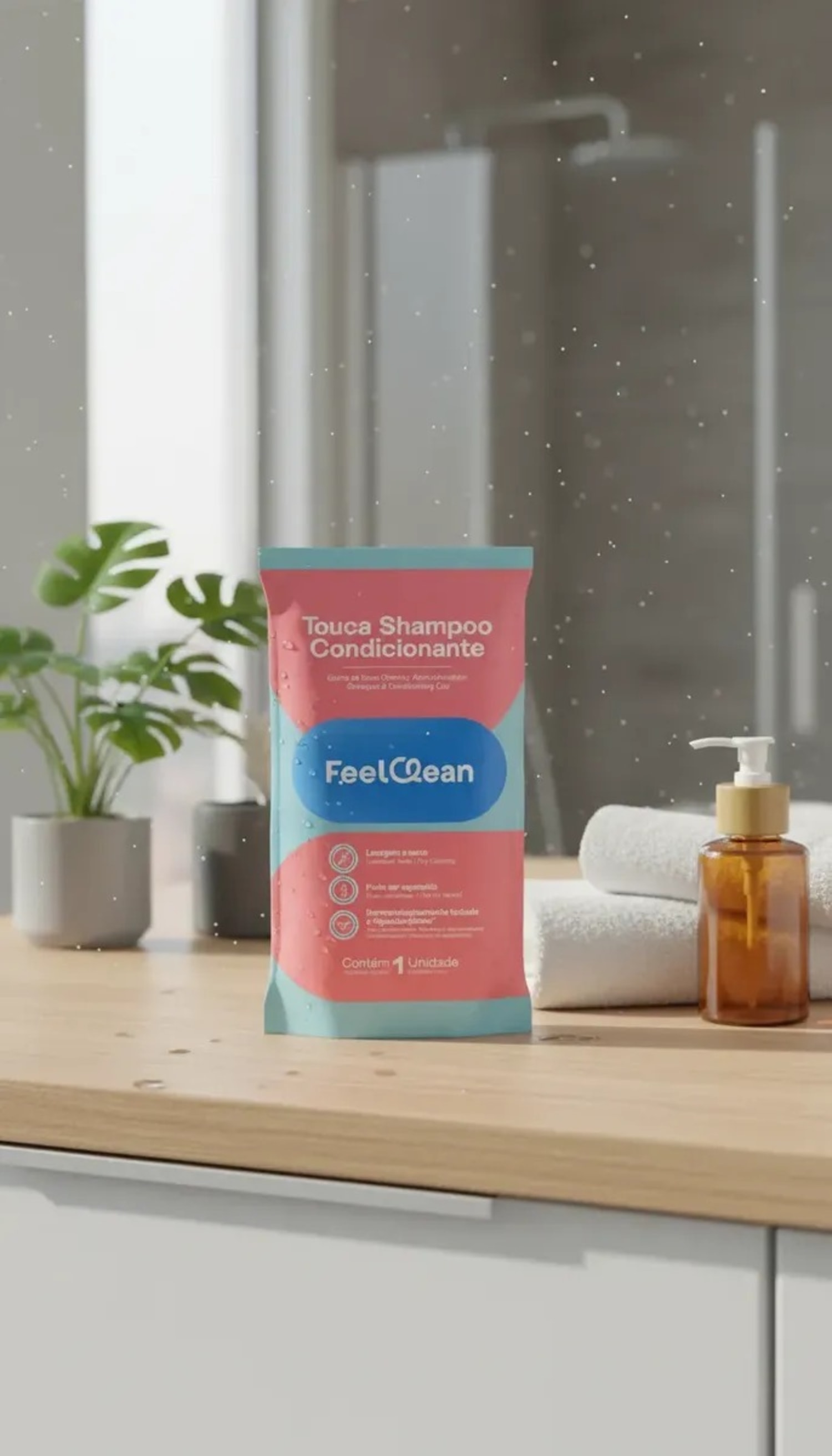 Touca Shampoo Condicionante Lavagem Seco Feelclean
