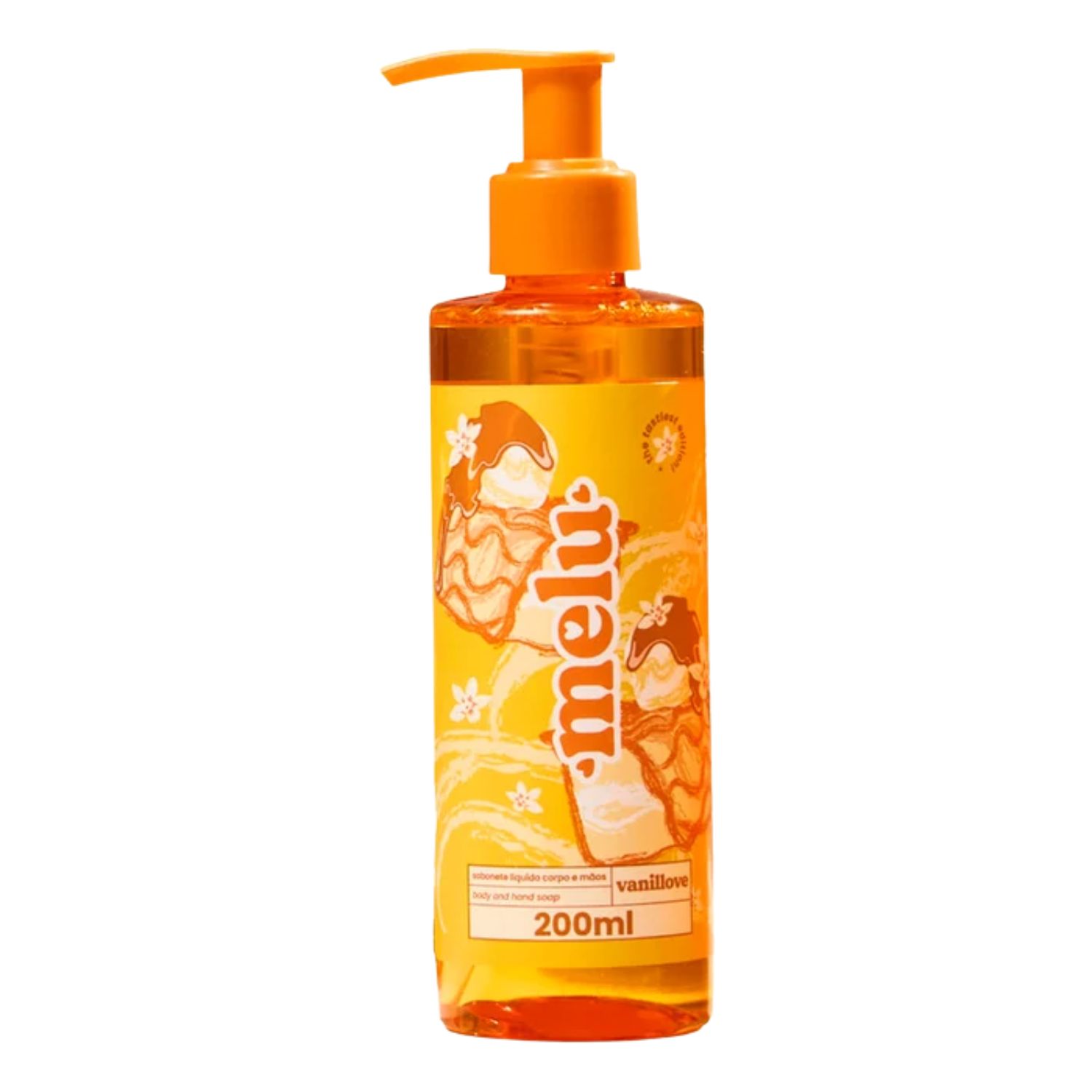 Sabonete Líquido Corpo e Mãos Vanillove Melu 200ml