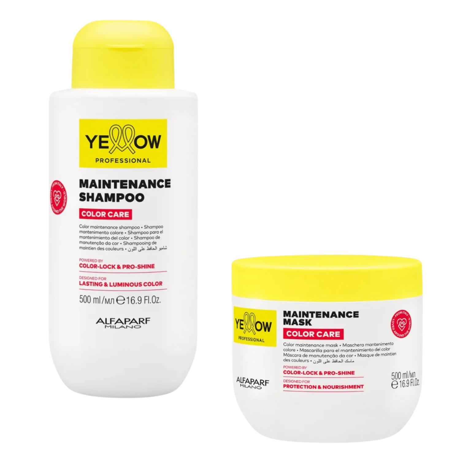 Kit Shampoo E Máscara Yellow Color Care 500ml