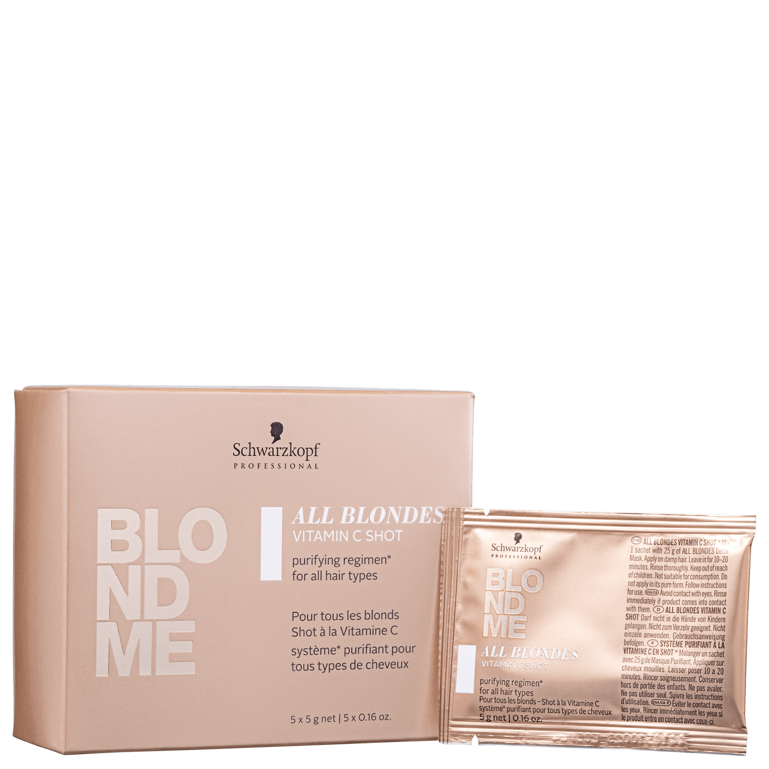 Schwarzkopf Professional BlondMe Shot de Vitamina C para Todos os Loiros - Sachê Capilar 5x5g