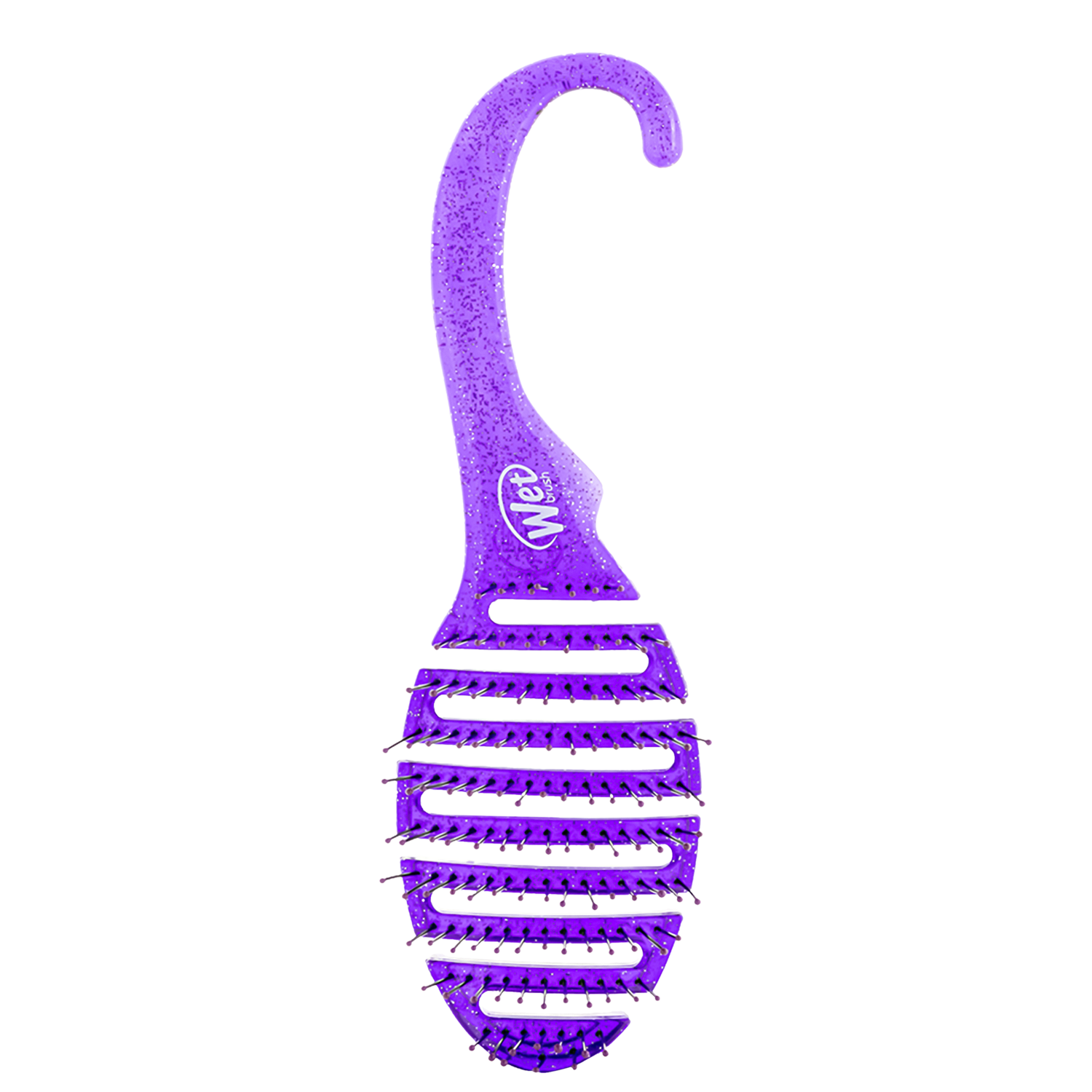 Wet Brush Shower Detangler Roxa Glitter - Escova de Cabelo