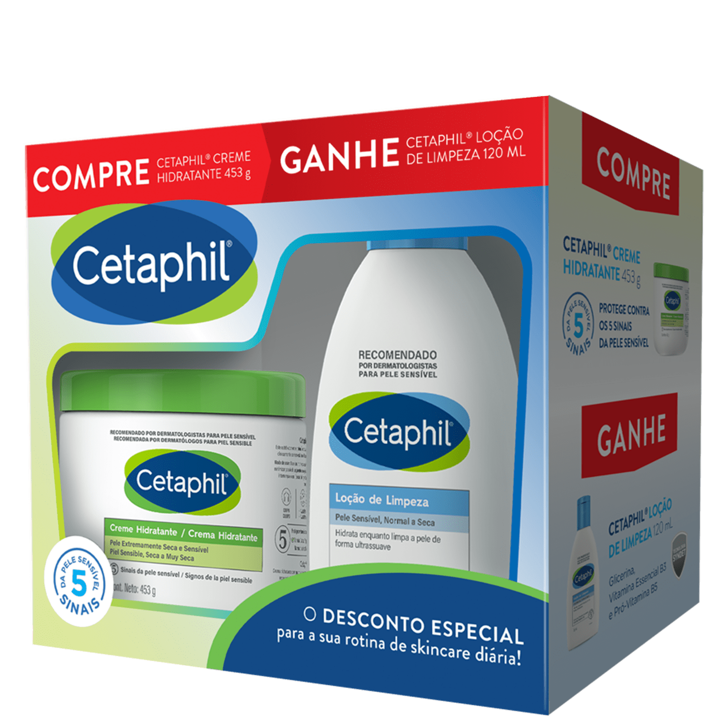 Kit Cetaphil Limpeza e Hidratação (2 Produtos)