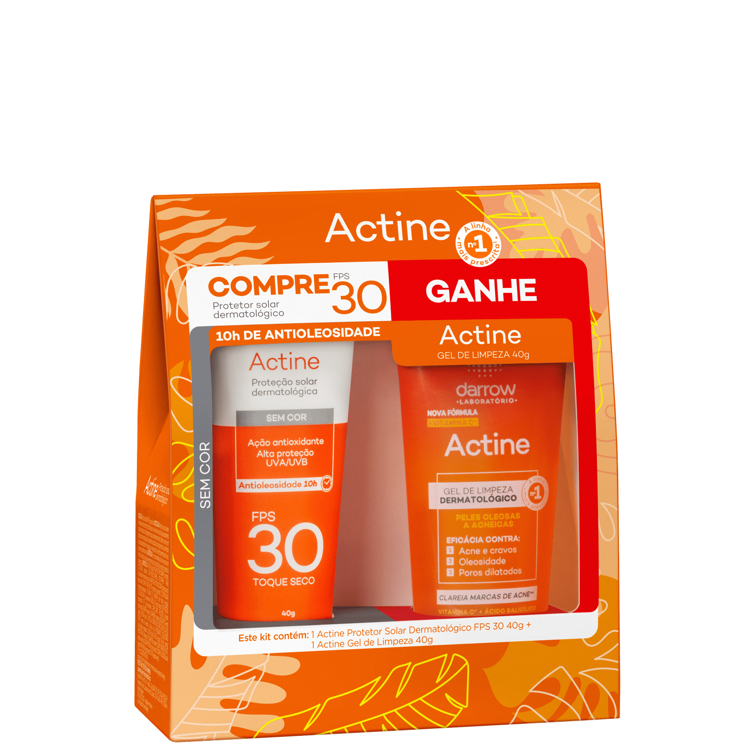 Kit Darrow Actine Proteção Solar + Limpeza (2 Produtos)