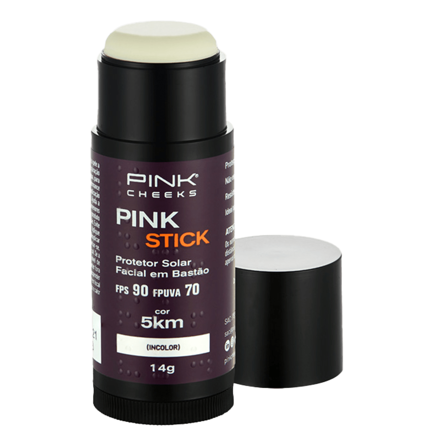 Pink Cheeks Pink Stick 5KM FPS 90 - Protetor Solar Facial 14g