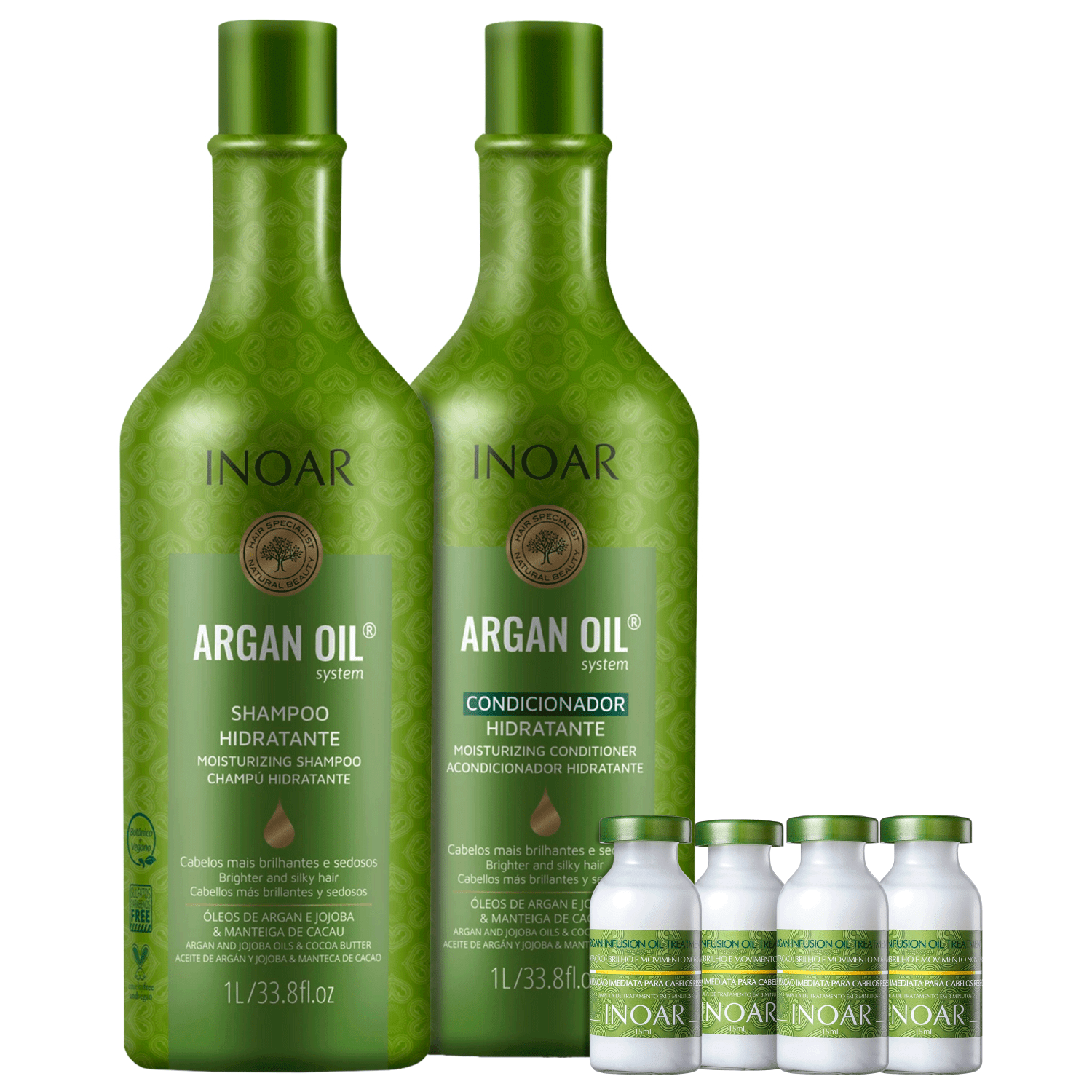 Kit Inoar Argan Oil System Infusion (3 Produtos)