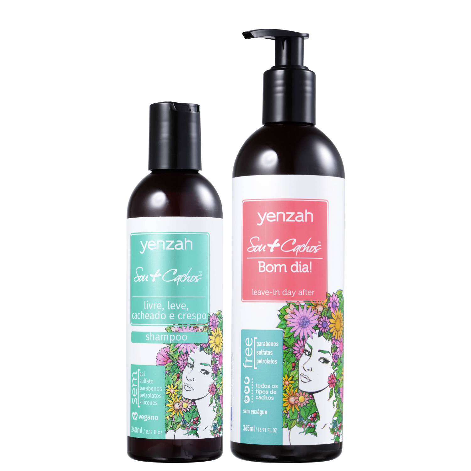 Kit Yenzah Sou+Cachos Leave-in Low Poo (2 Produtos)