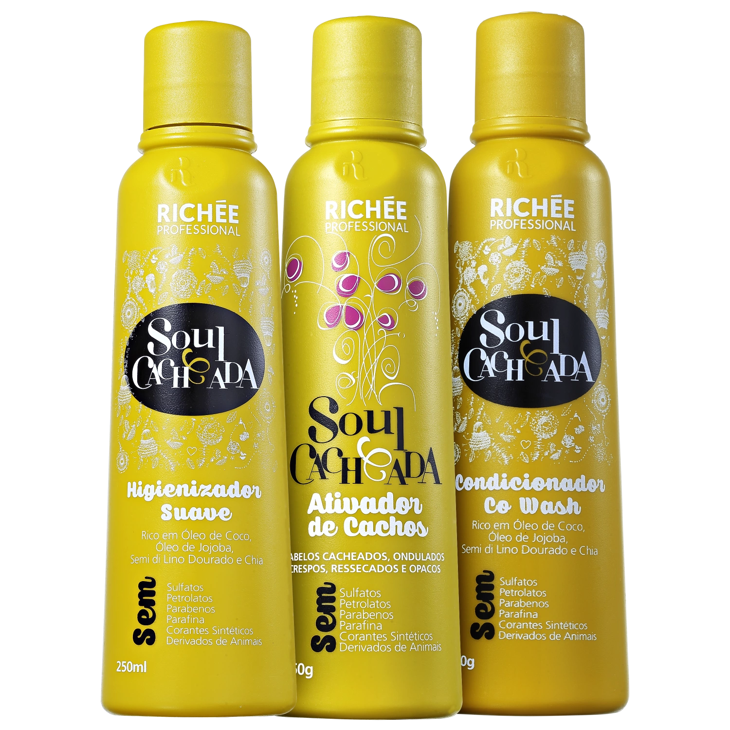 Kit Richée Professional Soul Cacheada Trio (3 Produtos)