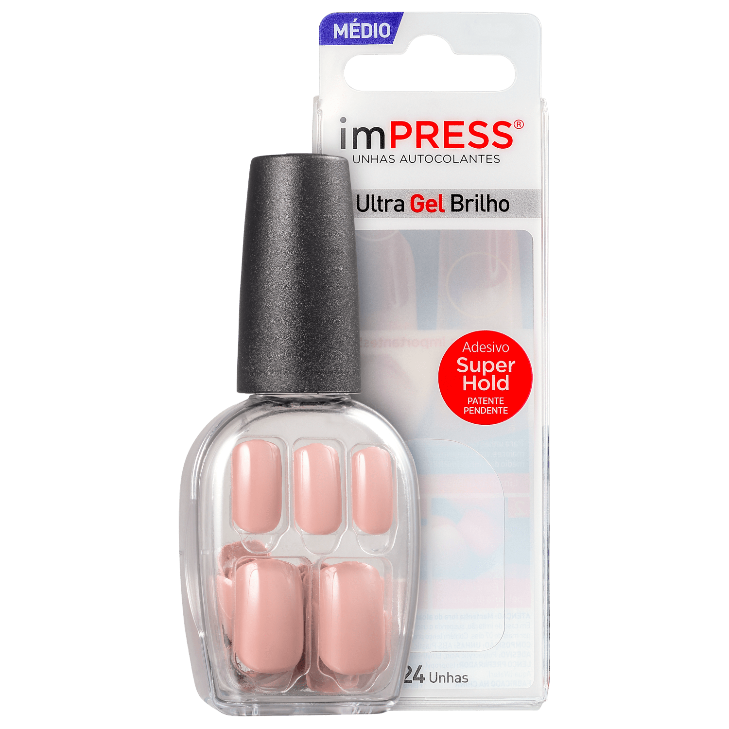 Kiss New York imPRESS Média Sea Sand - Unhas Postiças Autocolantes (24 Unidades)