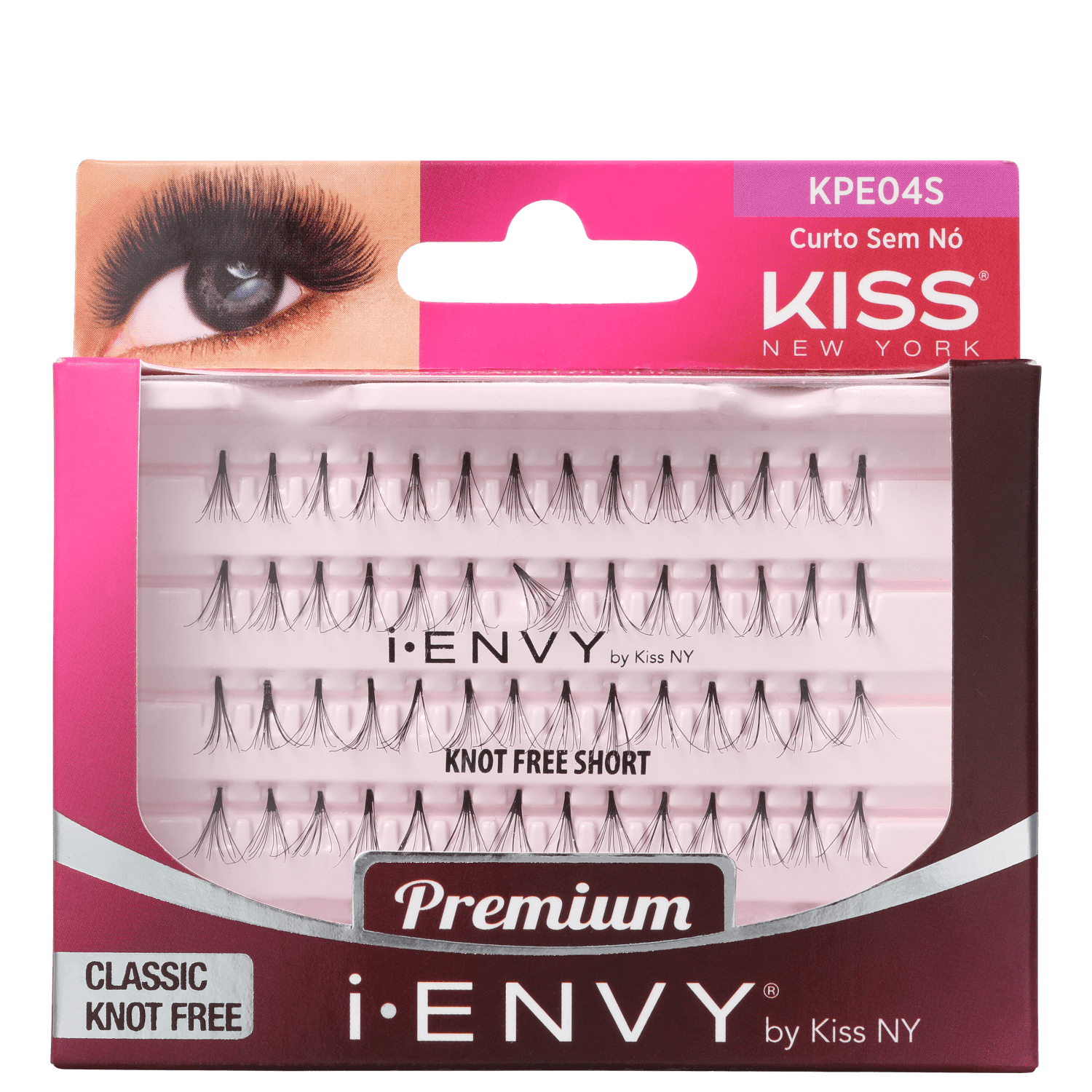 Kiss New York i-Envy Individual Sem Nó Curto - Cílios Postiços (70 Unidades)
