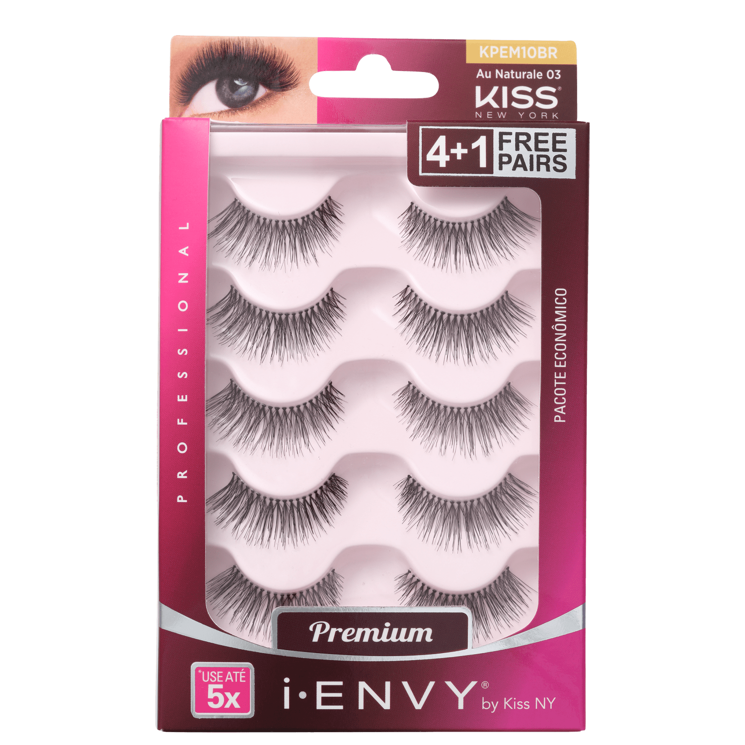 Kiss New York i-Envy Au Naturale 03 - Cílios Postiços (10 Unidades)