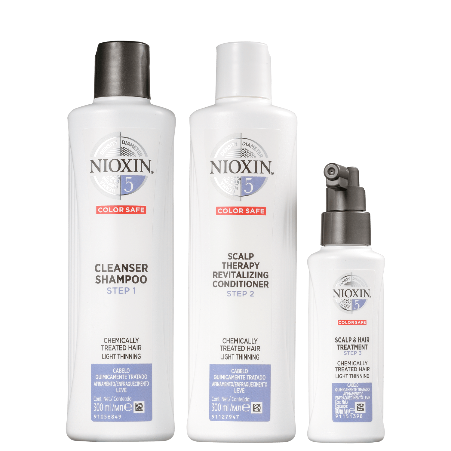 Kit Nioxin Loyalty Sistema 5 de Tratamento Contra Afinamento Capilar (3 Produtos)