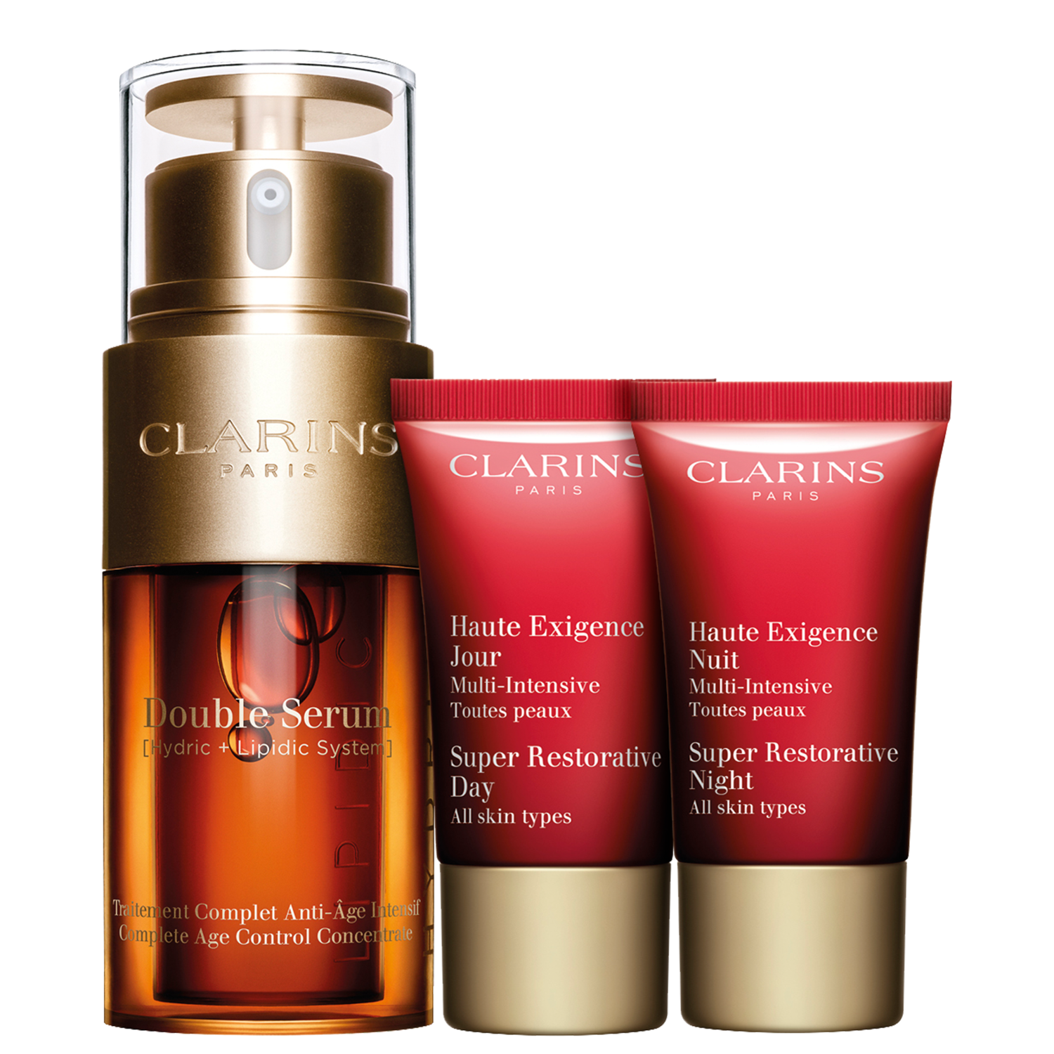 Kit Clarins Double Serum Super Restorative (3 Produtos)