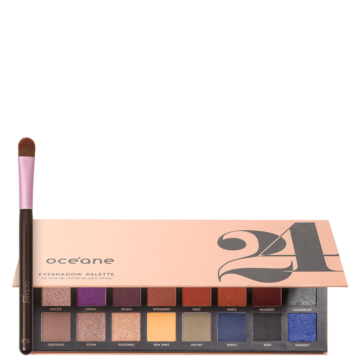 Kit Océane 24 Eyeshadow Palette & Pincel (2 Produtos)