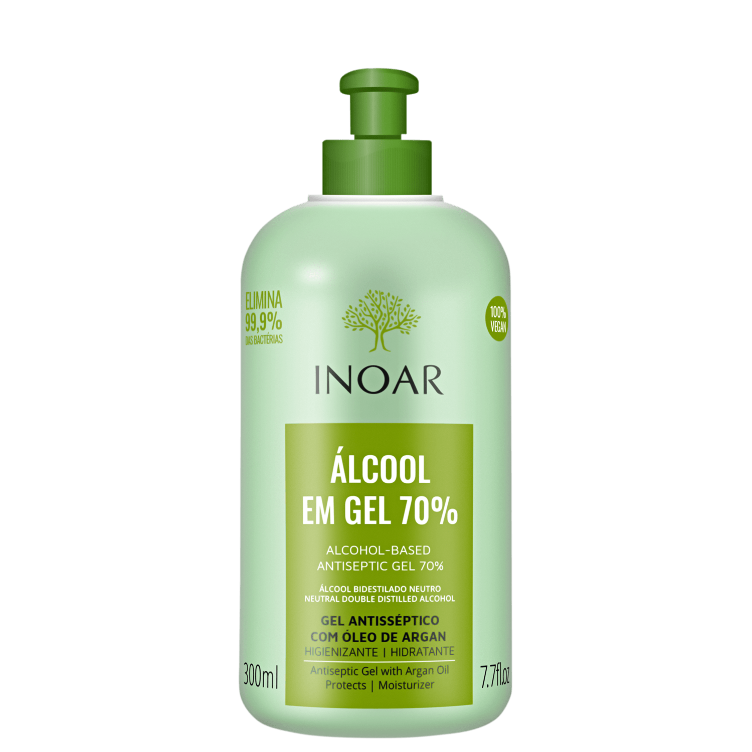 Inoar Álcool Gel 70% - Gel Antisséptico 300ml