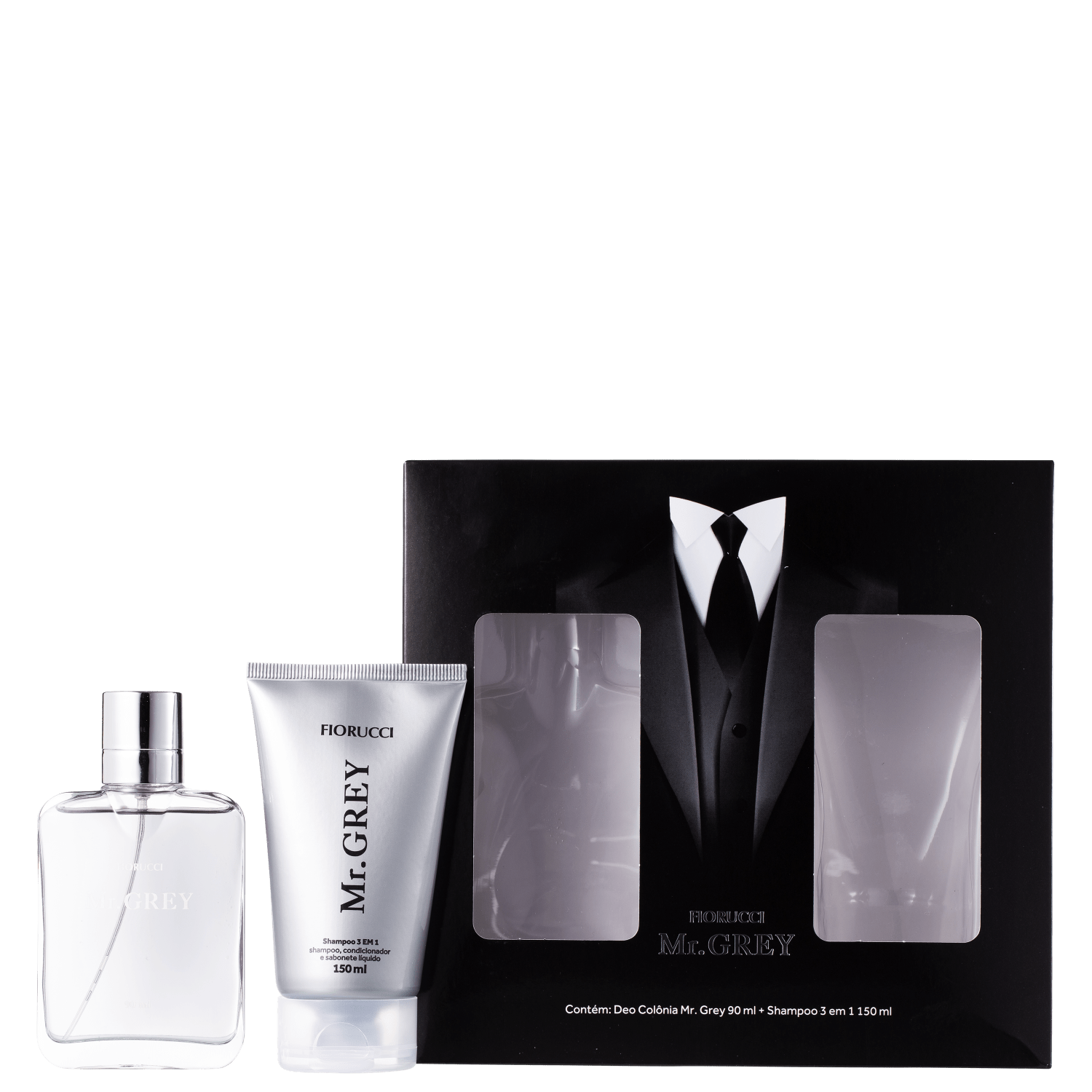 Conjunto Mr. Grey Fiorucci Masculino - Deo Colônia 90ml + Shampoo 150ml